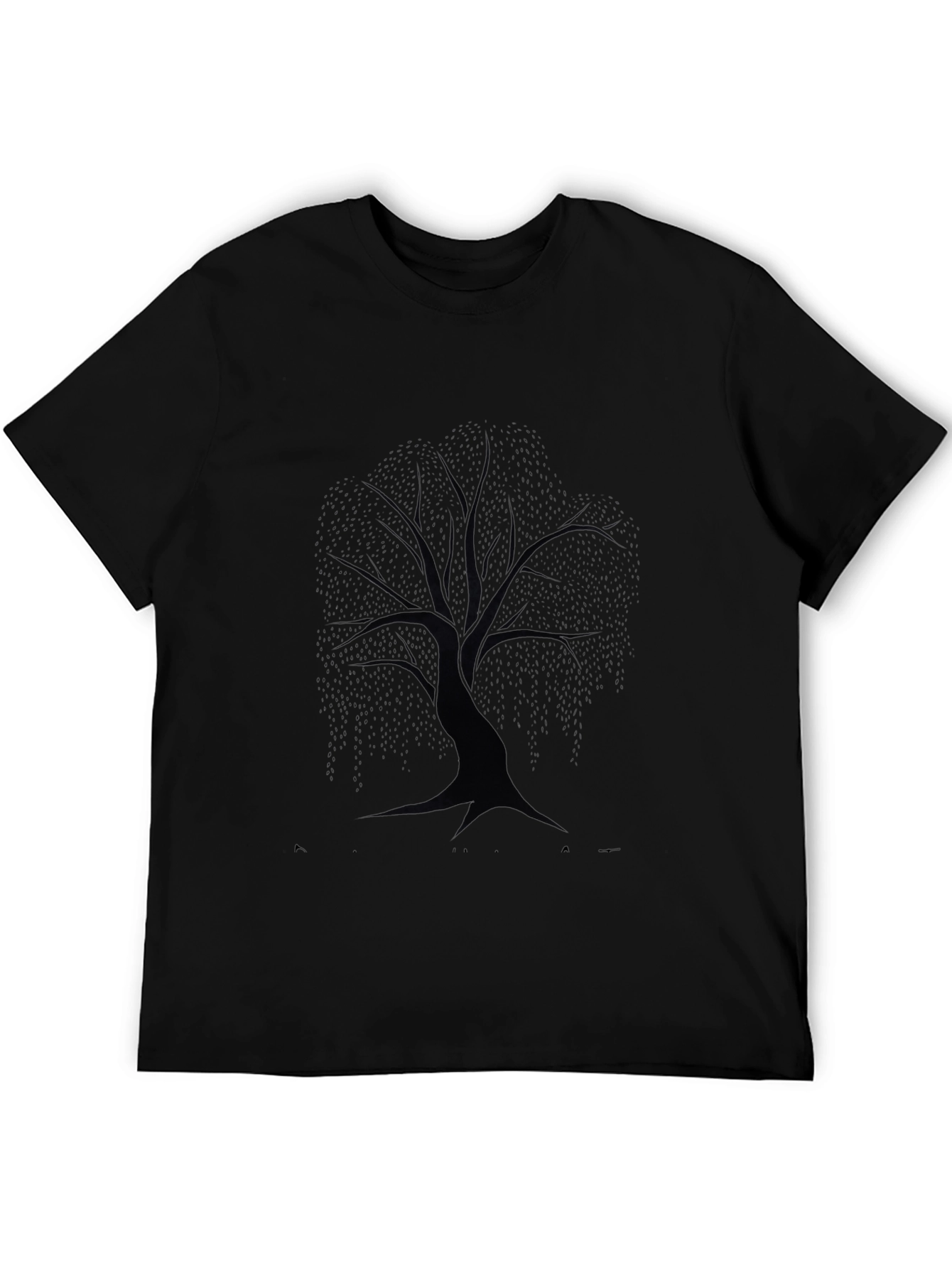 Mens Black Tree Graphic T-Shirt
