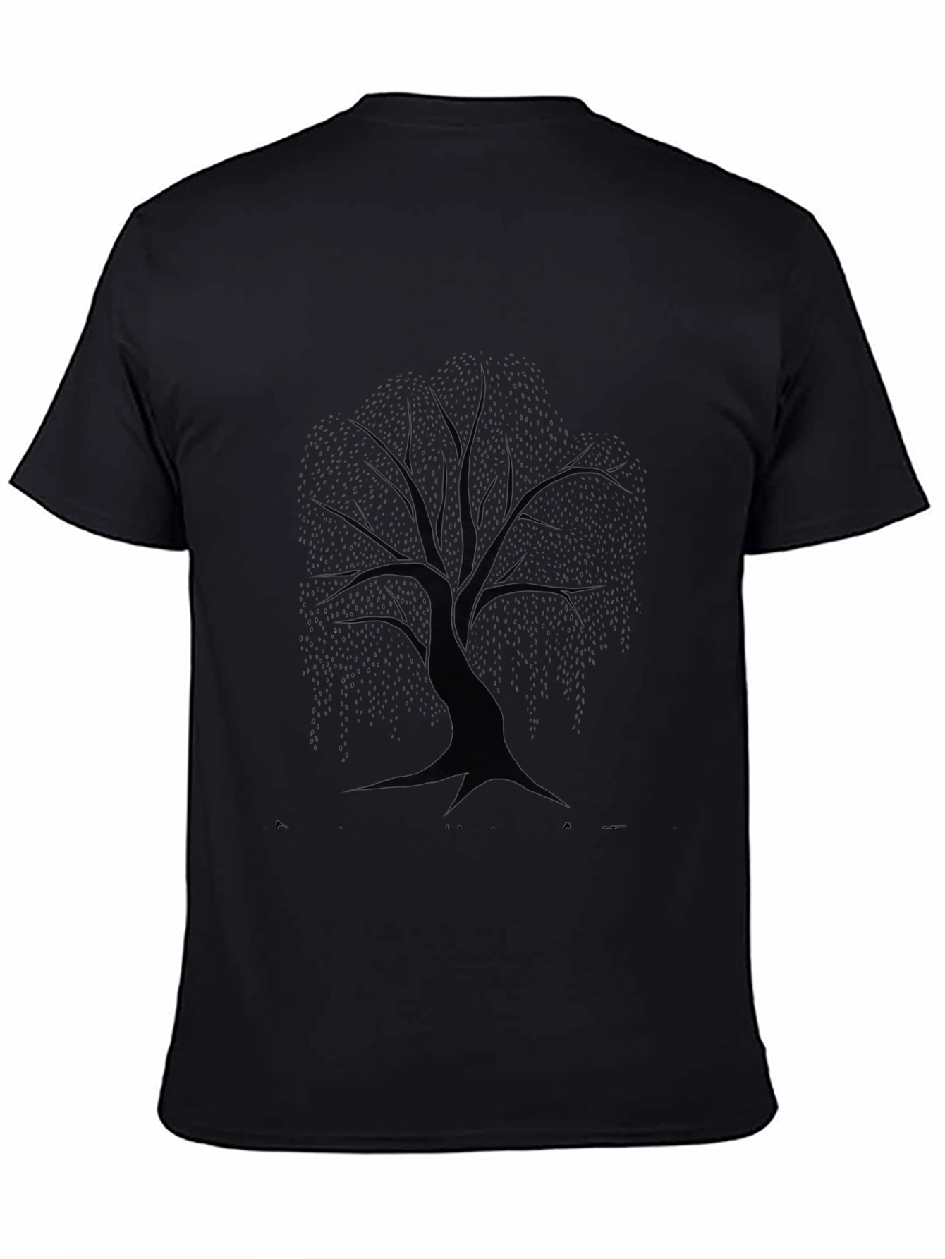Mens Black Tree Graphic T-Shirt