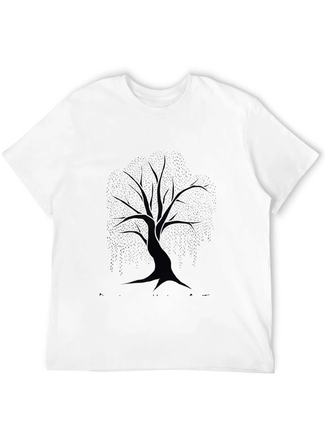 Mens Black Tree Graphic T-Shirt