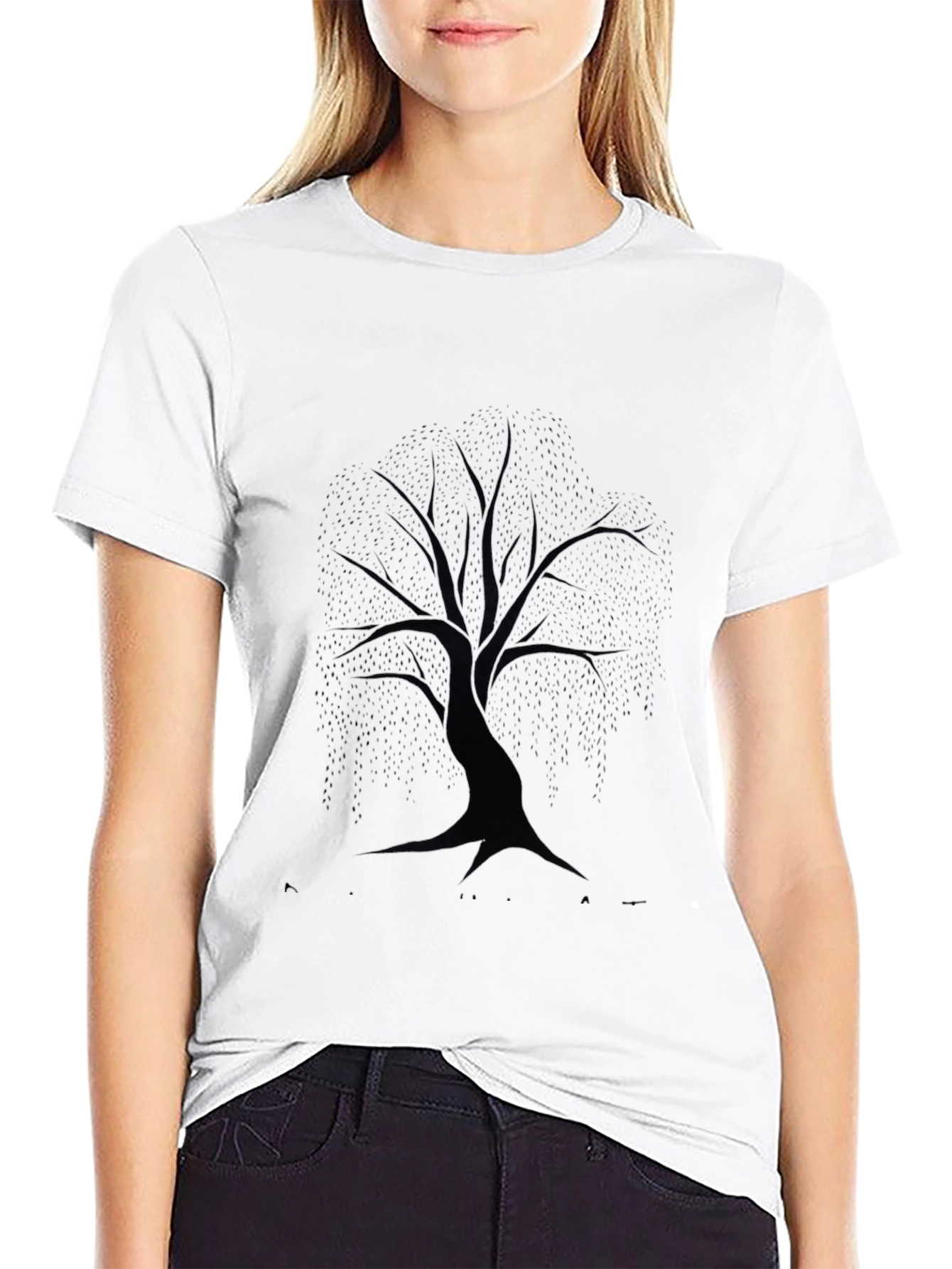 Mens Black Tree Graphic T-Shirt