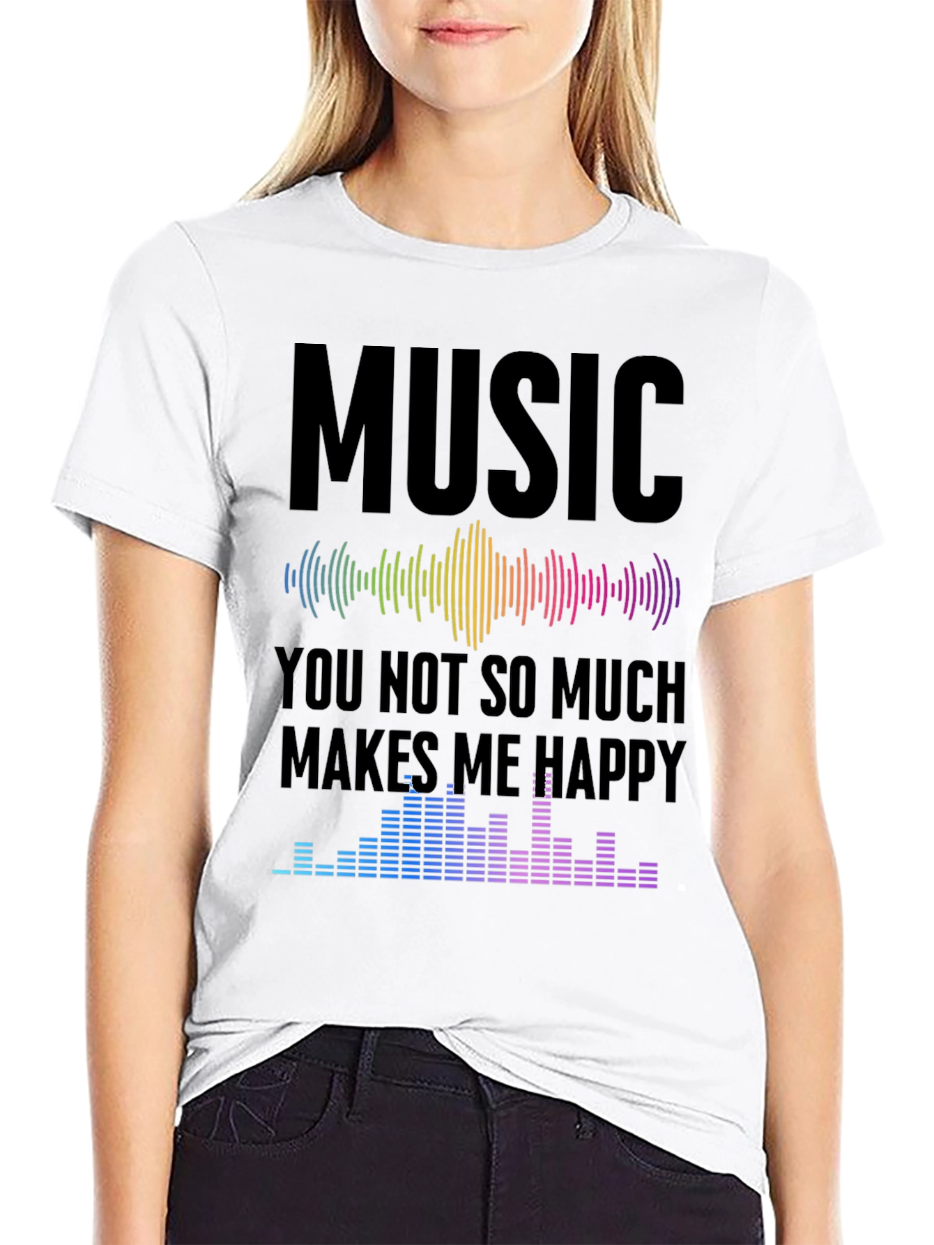 Music Makes Me Happy Graphic T-Shirt