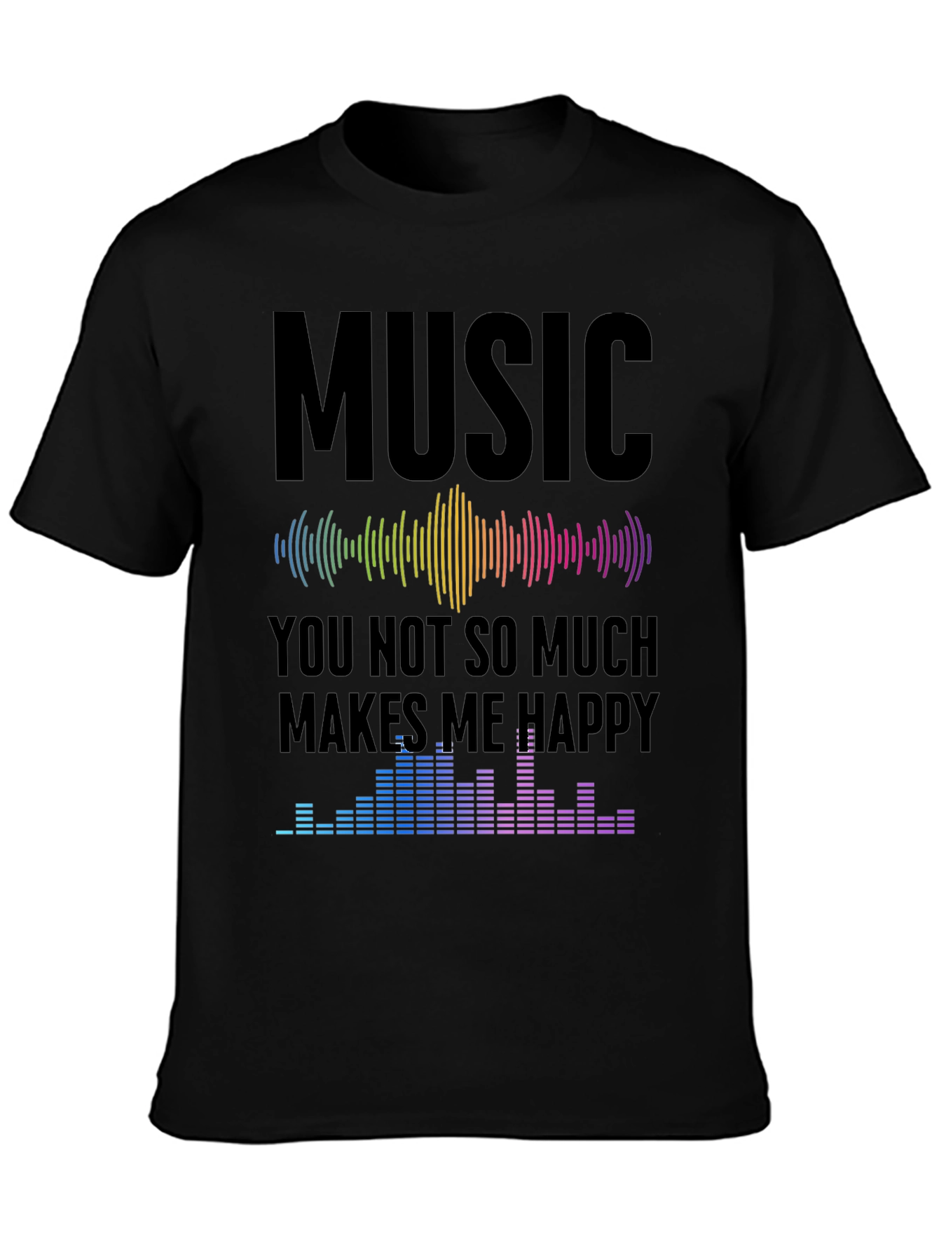 Music Makes Me Happy Graphic T-Shirt