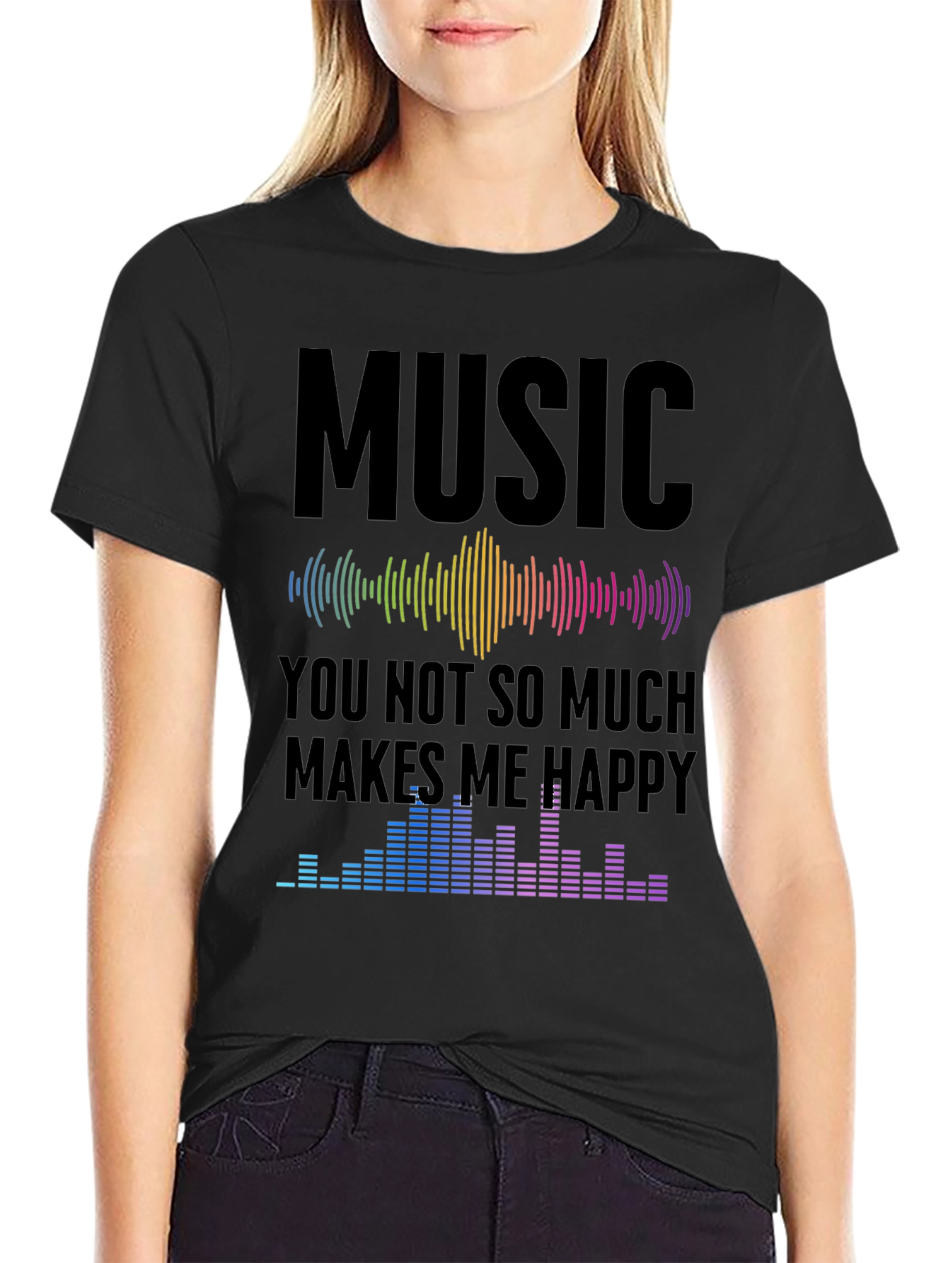 Music Makes Me Happy Graphic T-Shirt