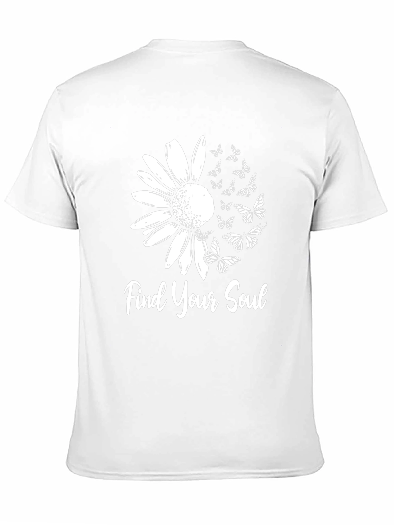 Find Your Soul Graphic Tee - Butterfly Sunflower T-Shirt