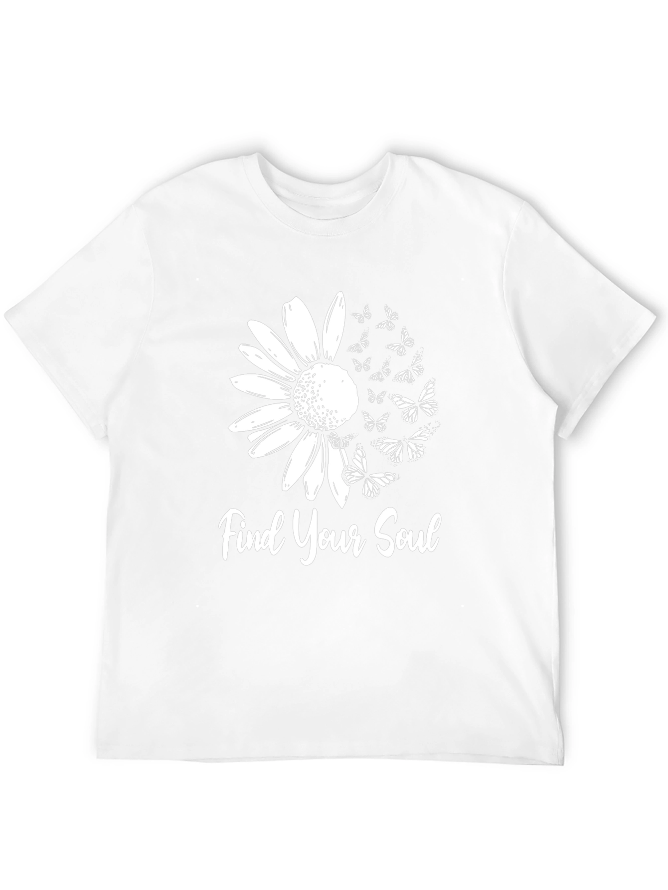 Find Your Soul Graphic Tee - Butterfly Sunflower T-Shirt