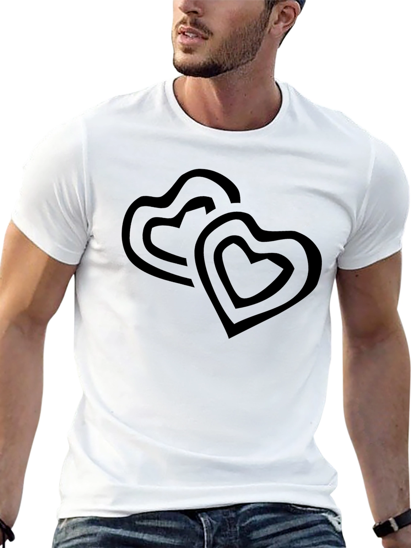 Heart Graphic Black T-Shirt