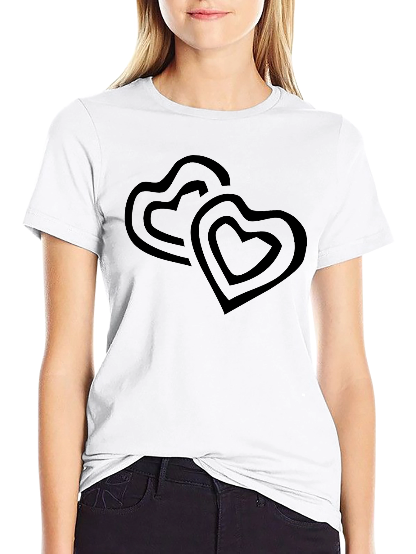 Heart Graphic Black T-Shirt
