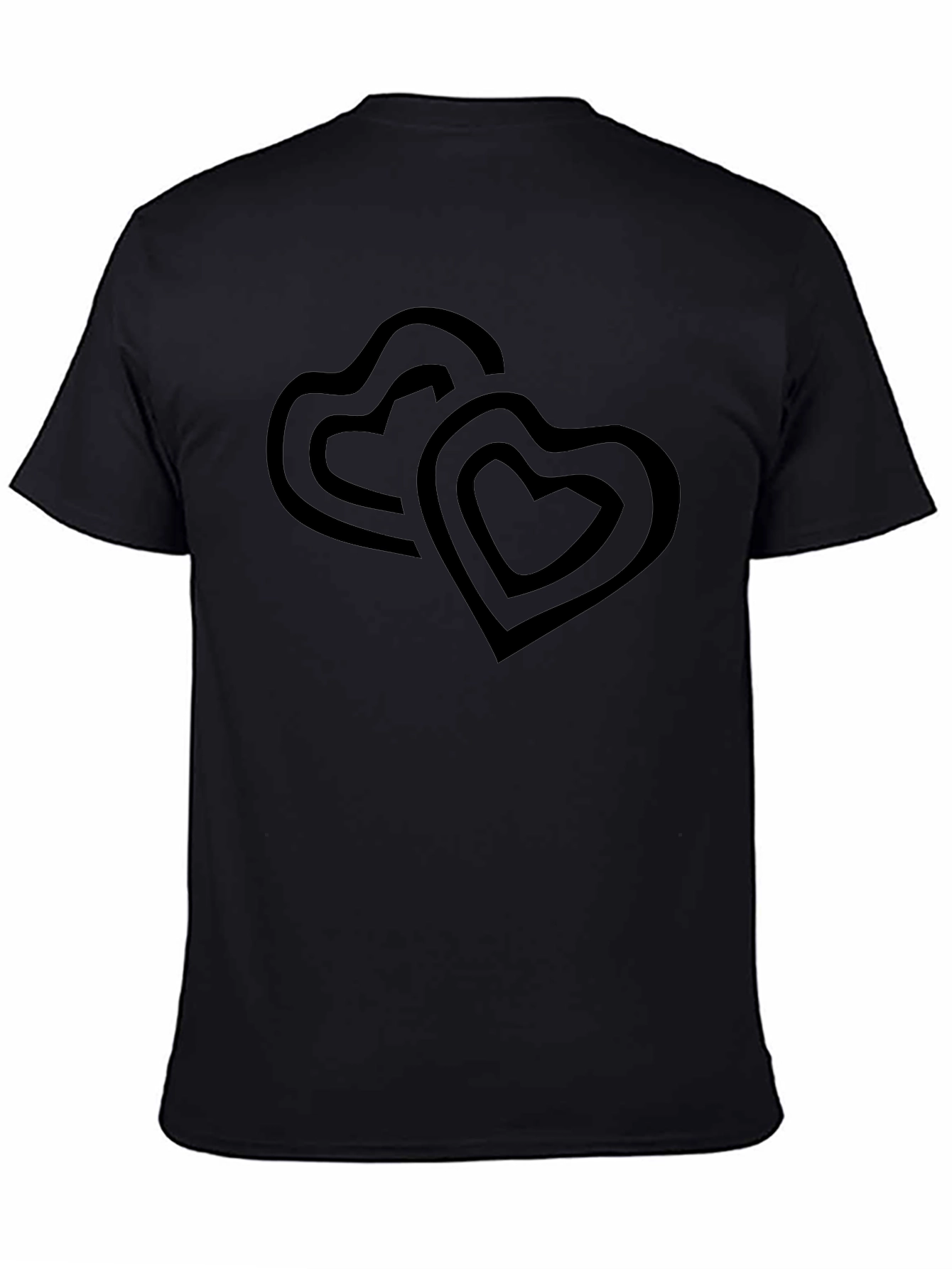 Heart Graphic Black T-Shirt