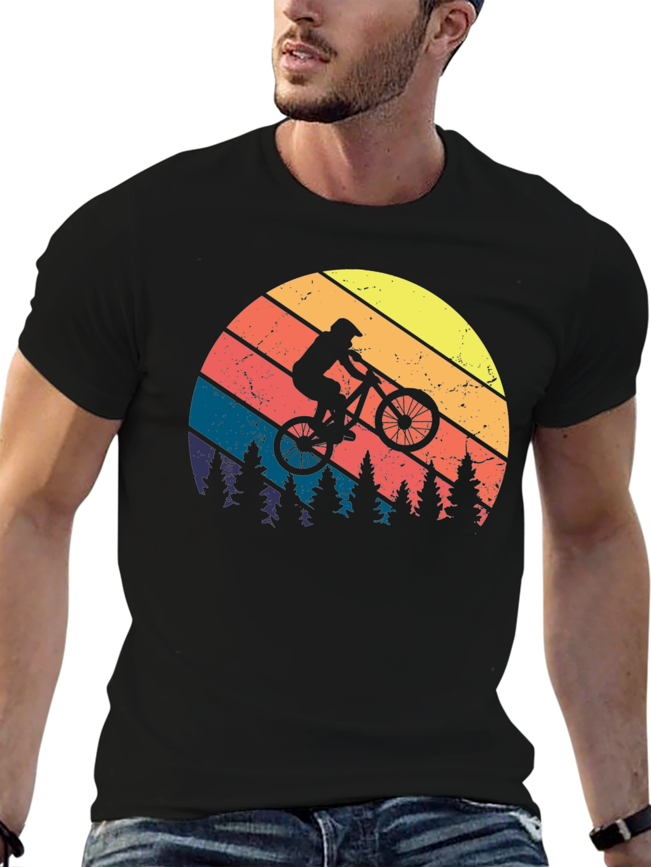Retro Mountain Biker Graphic Tee