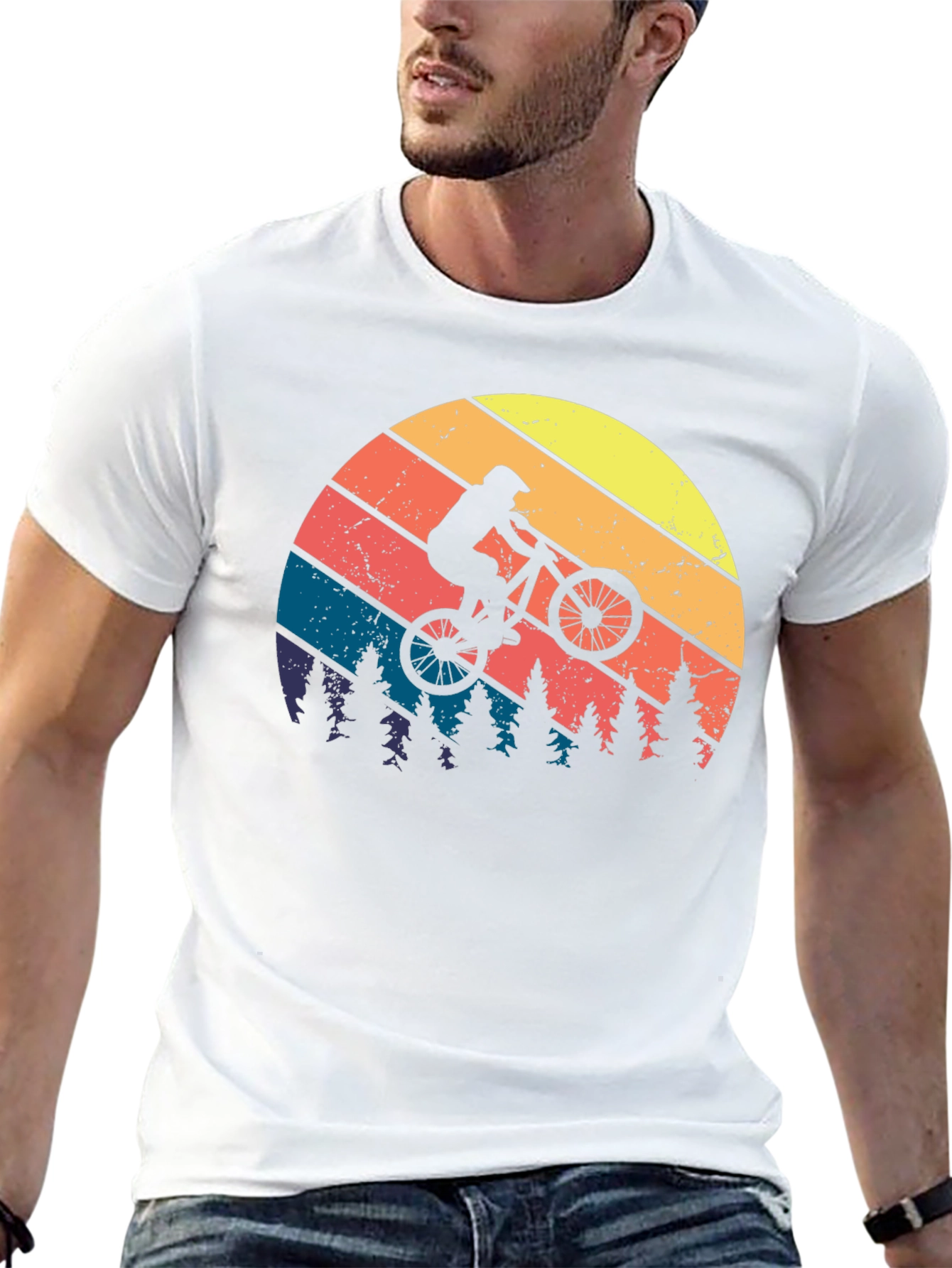 Retro Mountain Biker Graphic Tee