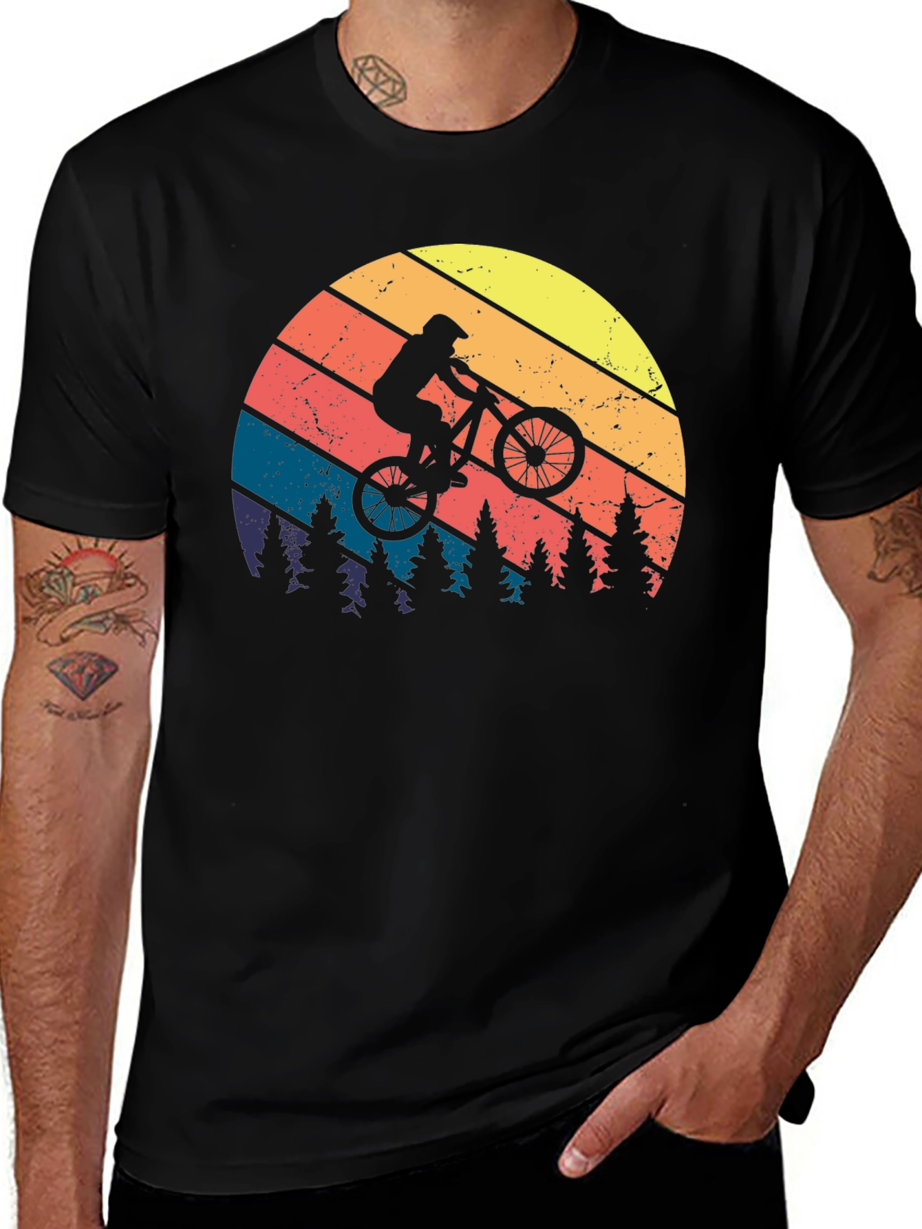 Retro Mountain Biker Graphic Tee