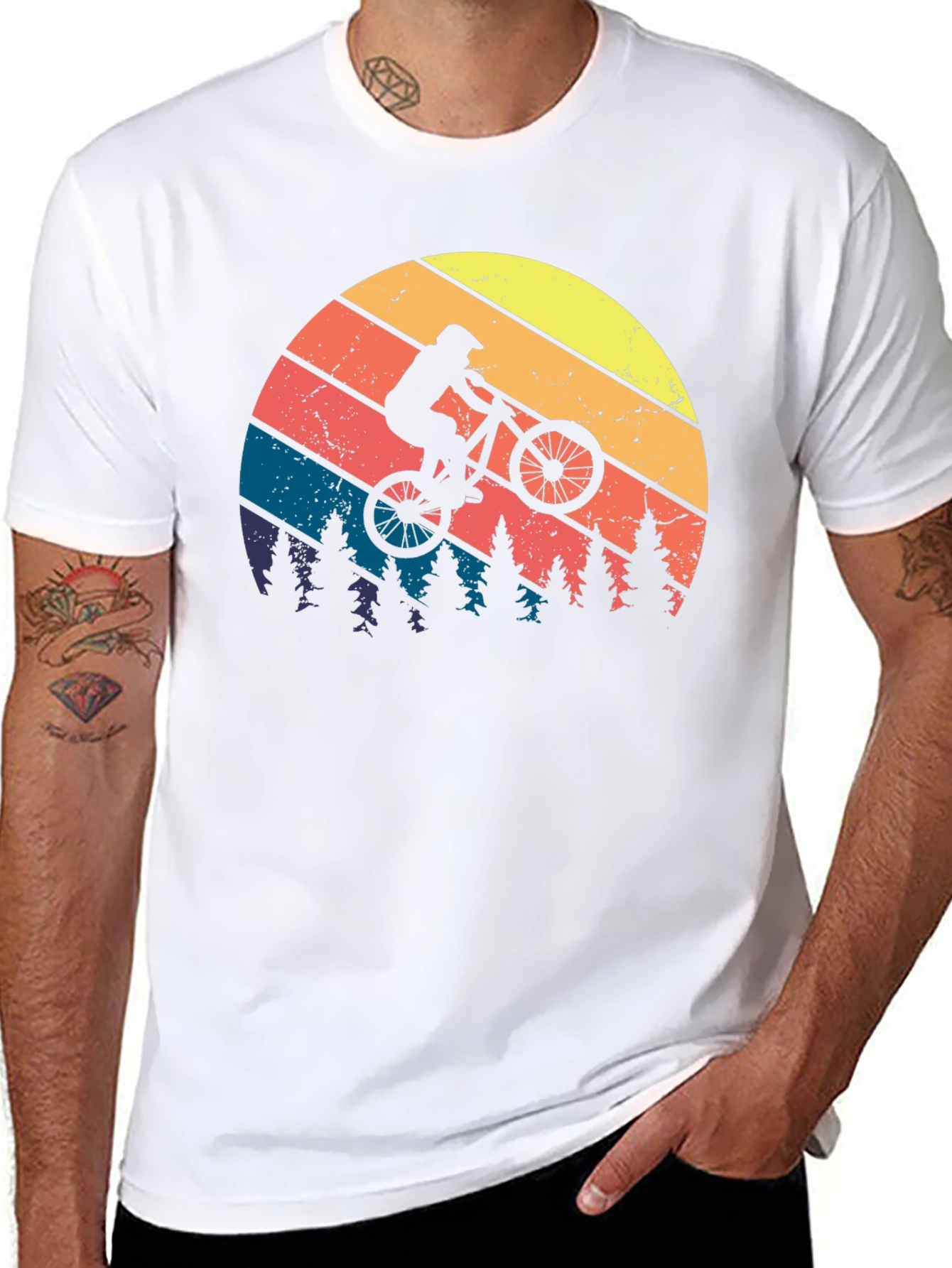 Retro Mountain Biker Graphic Tee