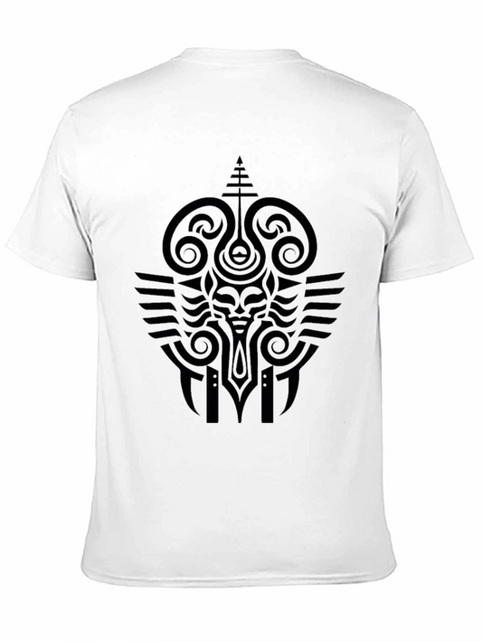 Tribal Graphic Print Black T-Shirt