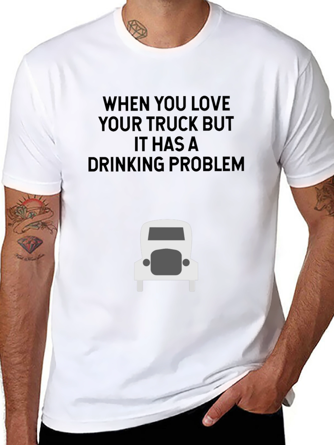 Truck Lover Humor T-Shirt: Drinking Problem