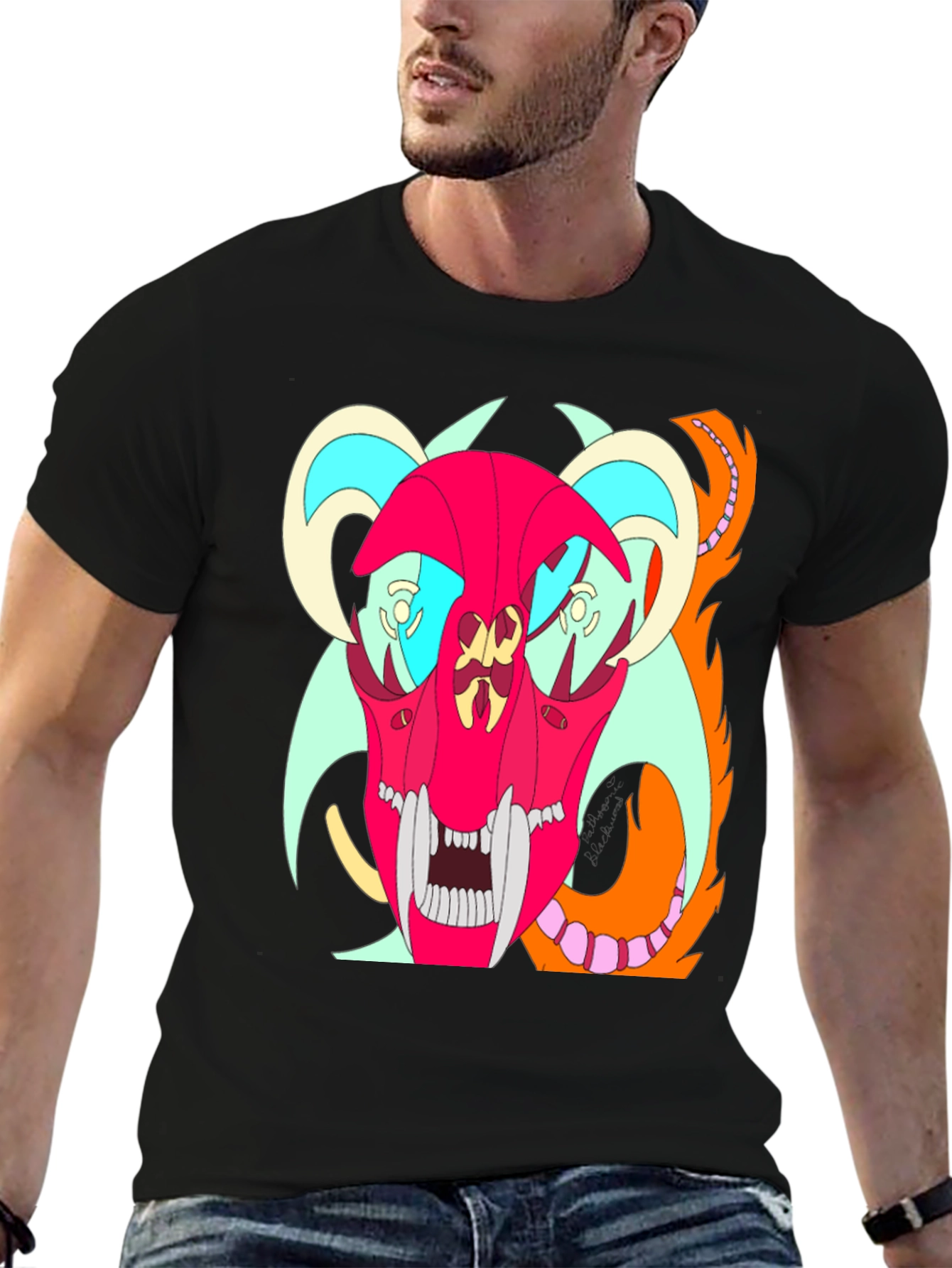Skull Beast Graphic Tee - Bold Design Soft Cotton