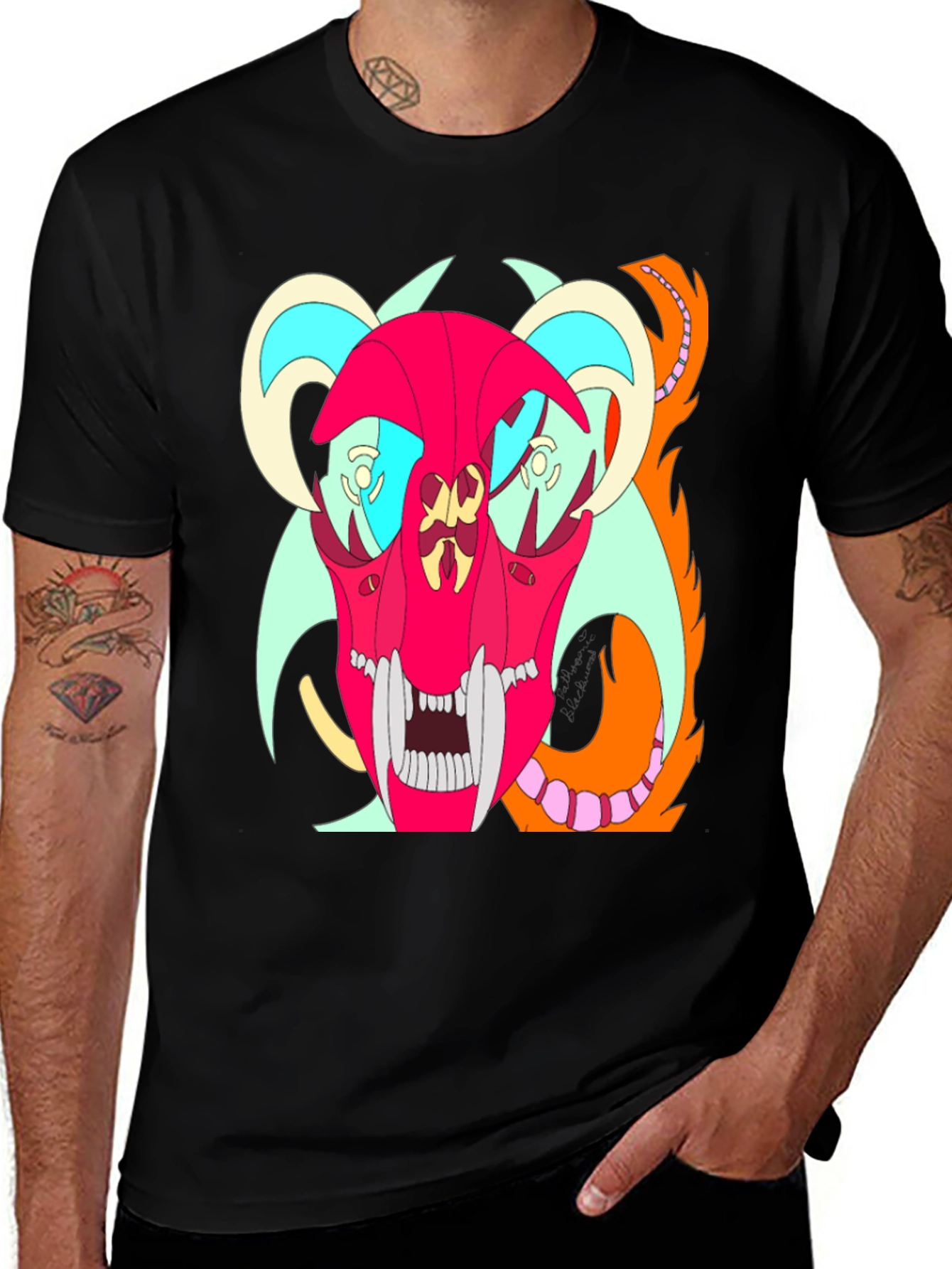 Skull Beast Graphic Tee - Bold Design Soft Cotton