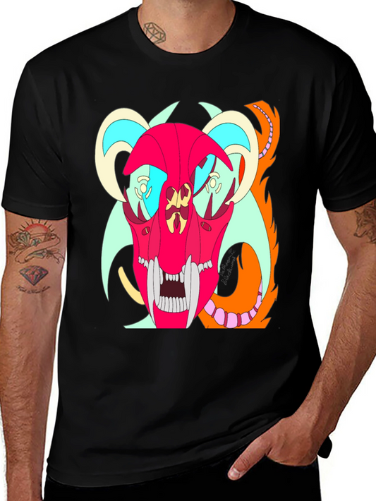 Skull Beast Graphic Tee - Bold Design Soft Cotton