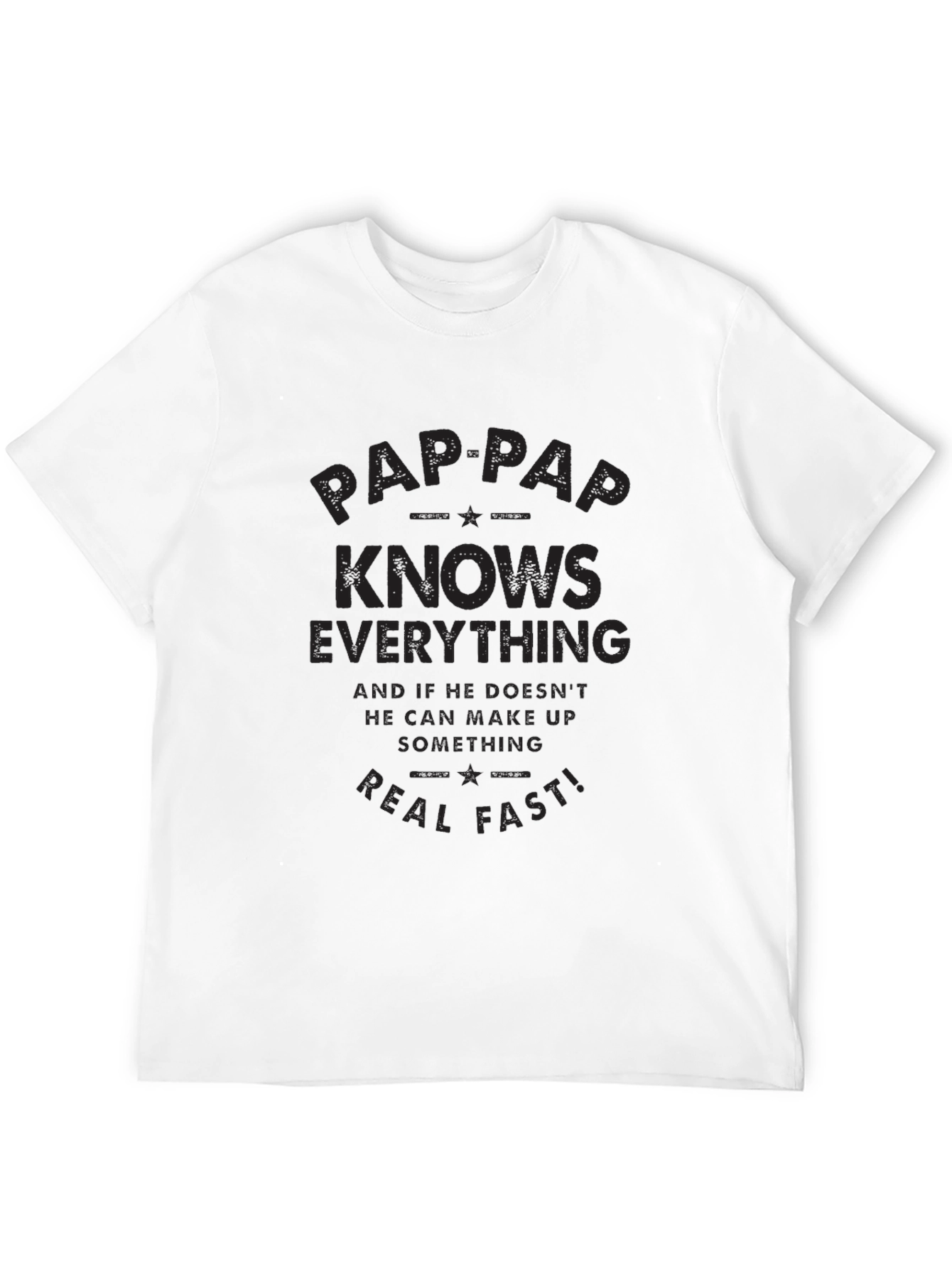 Pap-Pap Knows Everything Black T-Shirt