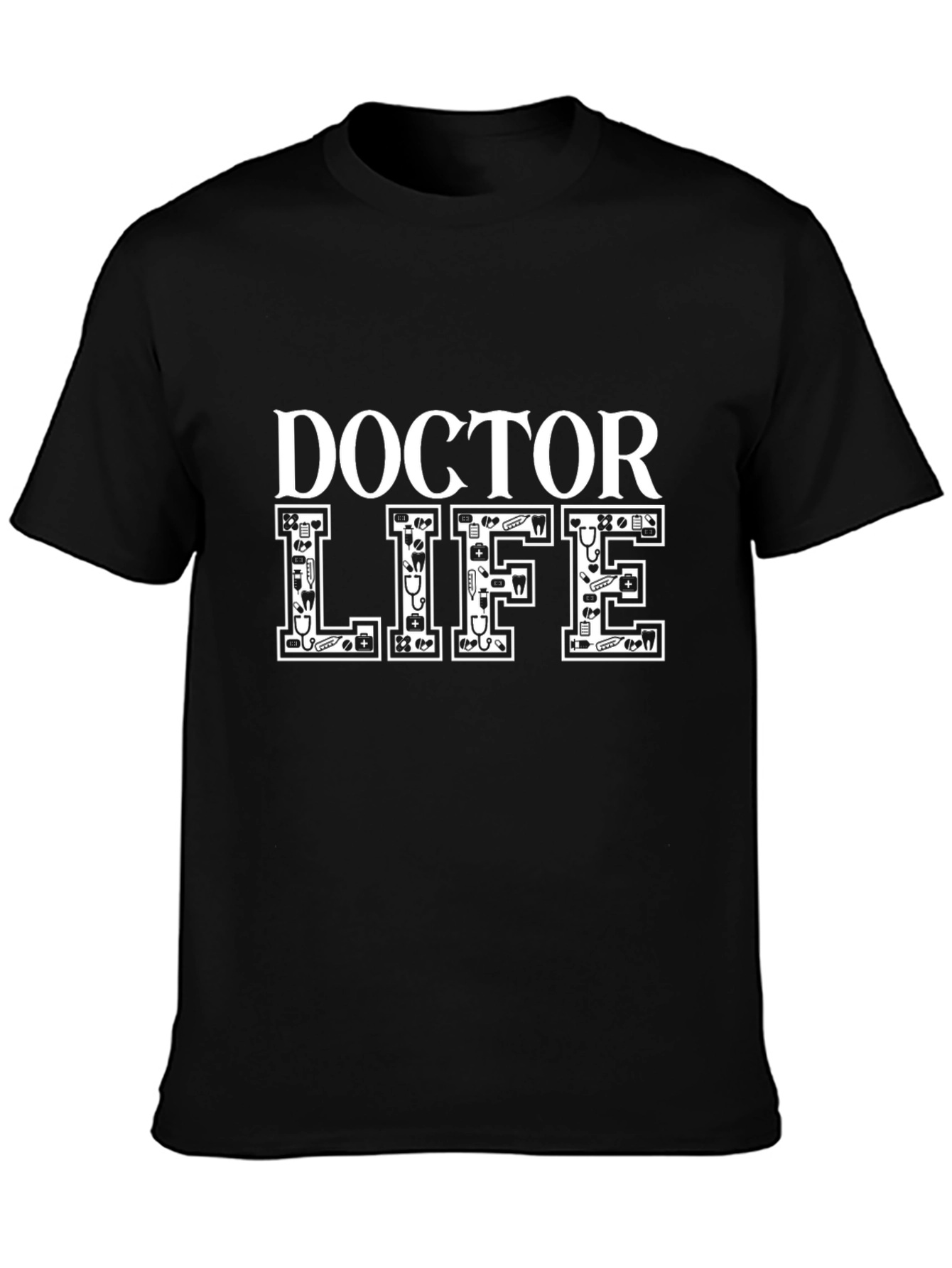 Doctor Life Tee - Black Graphic T-Shirt