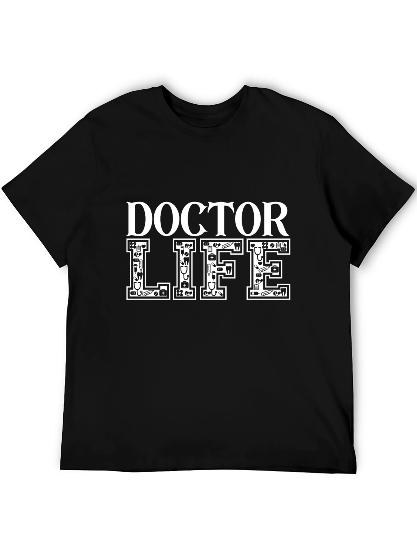 Doctor Life Tee - Black Graphic T-Shirt