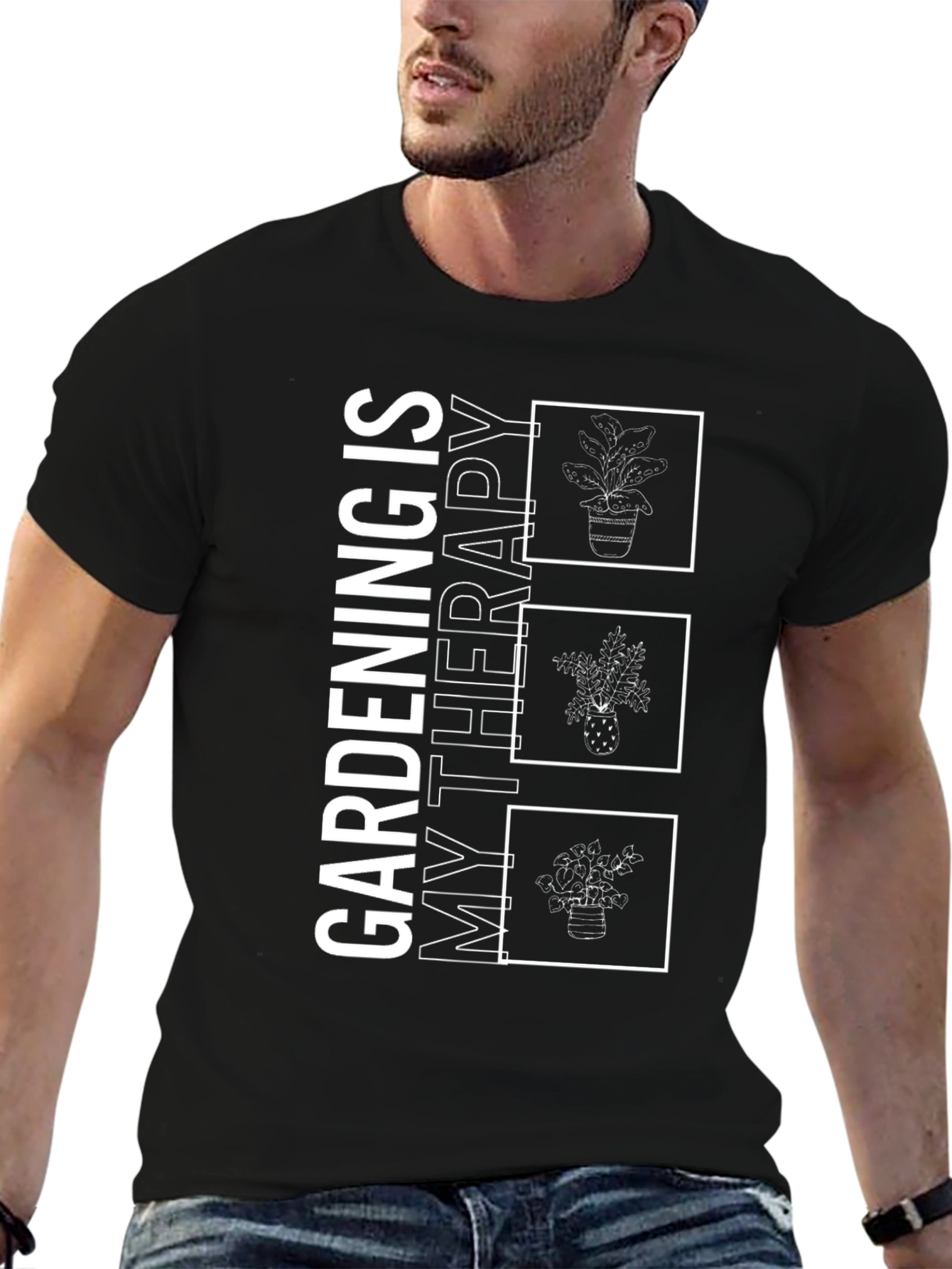 Gardening is My Therapy Graphic T-Shirt