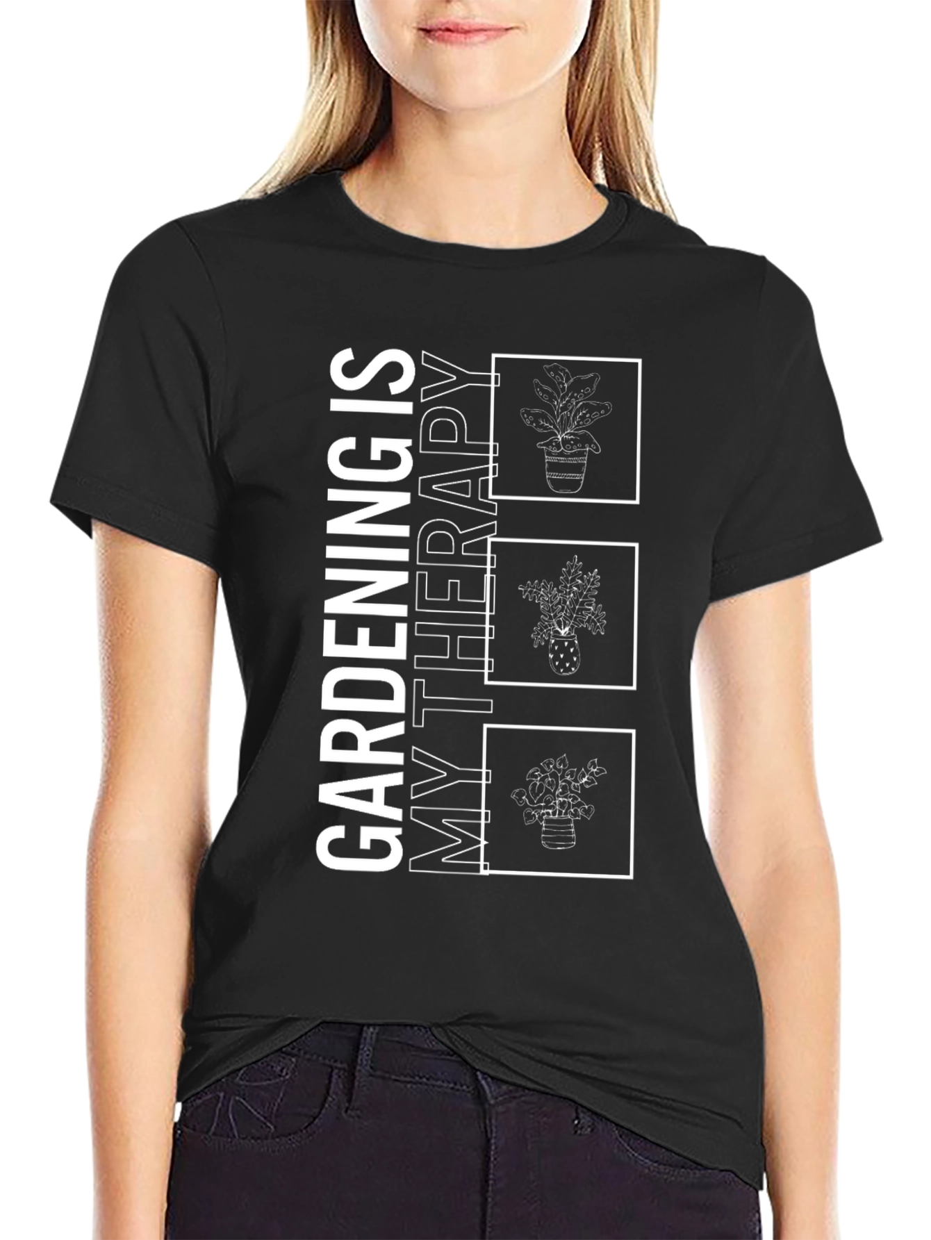 Gardening is My Therapy Graphic T-Shirt