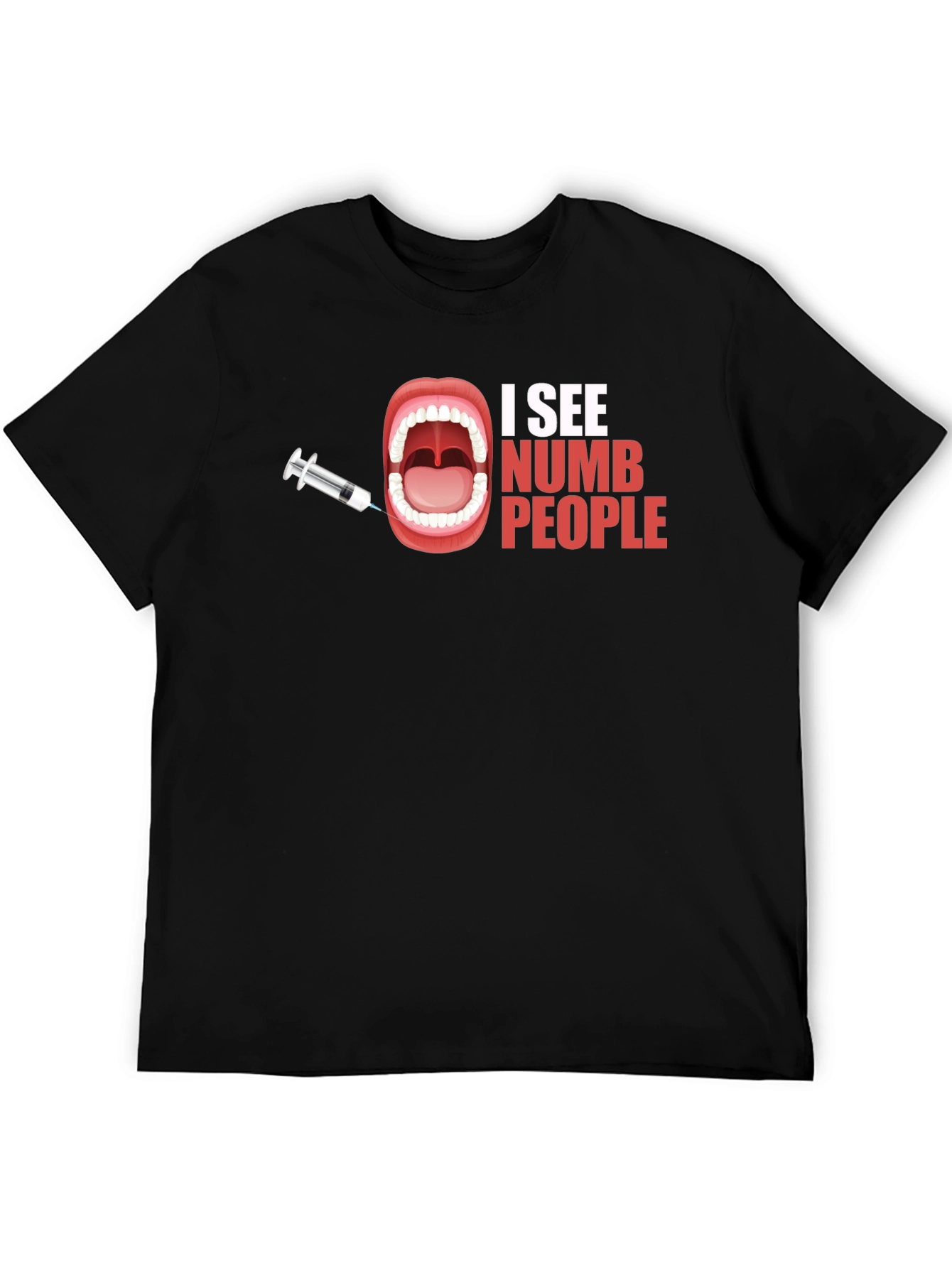 I See Numb People Black Graphic Tee