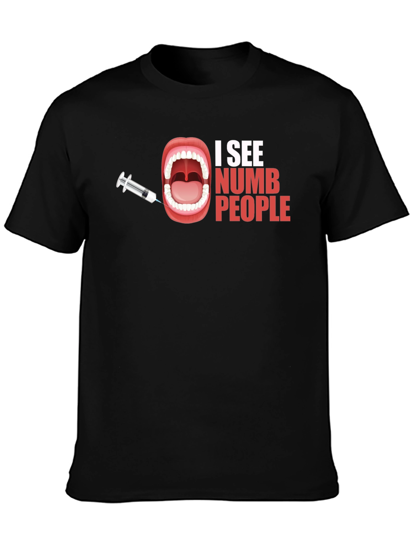 I See Numb People Black Graphic Tee