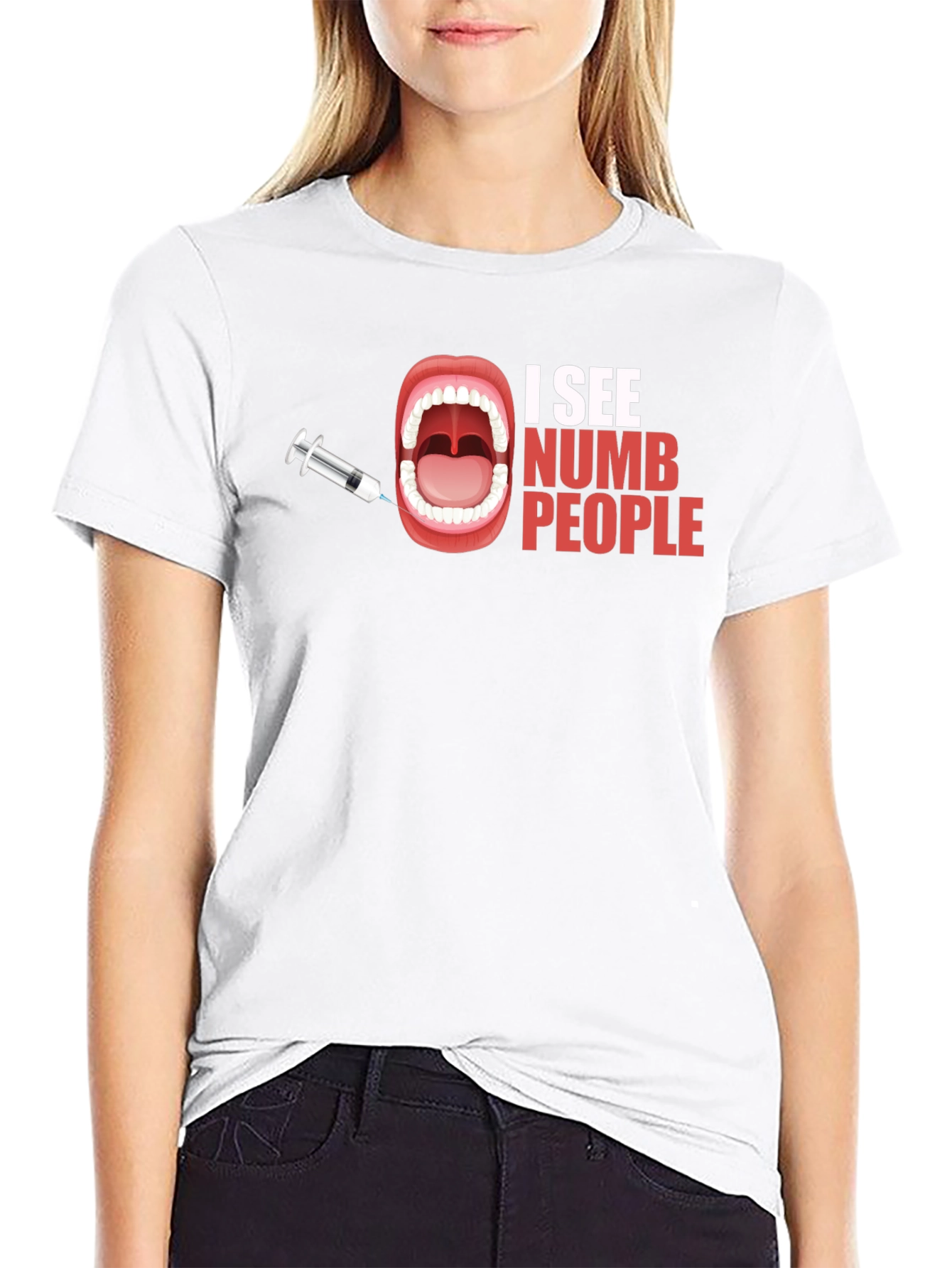 I See Numb People Black Graphic Tee