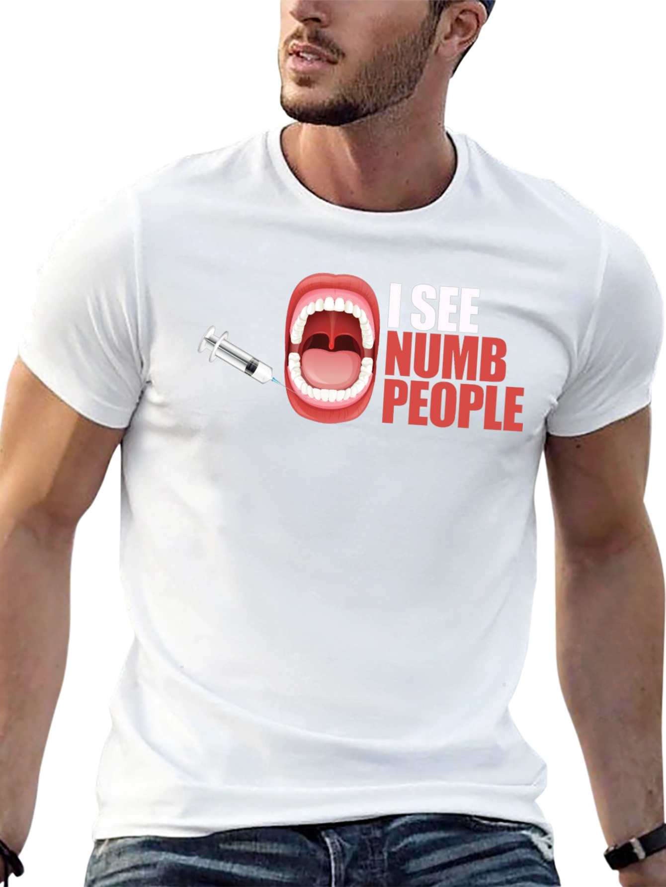 I See Numb People Black Graphic Tee