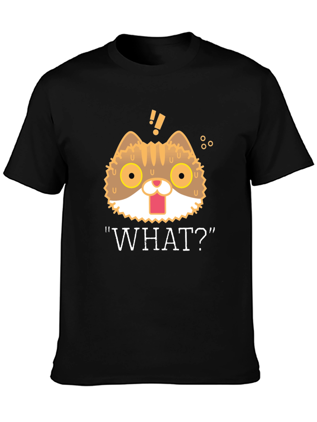 Funny Cat WHAT!? Graphic T-Shirt - Unisex