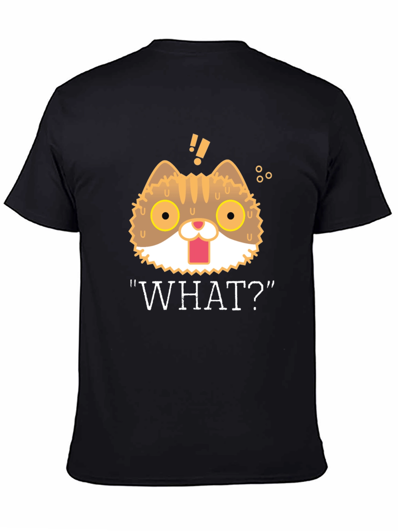 Funny Cat WHAT!? Graphic T-Shirt - Unisex