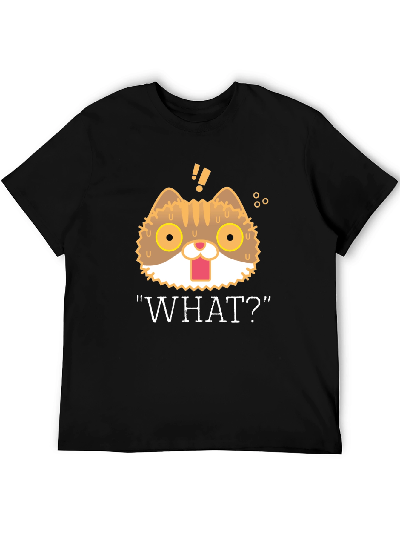 Funny Cat WHAT!? Graphic T-Shirt - Unisex