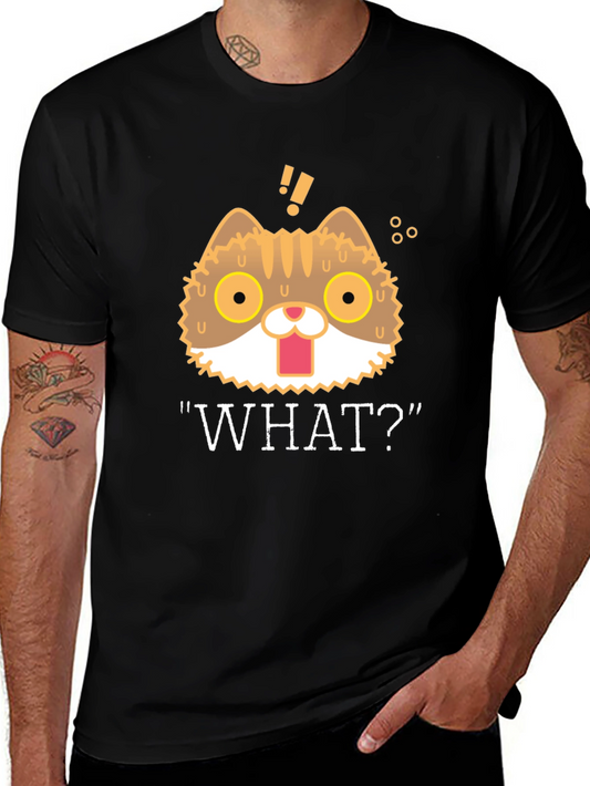 Funny Cat WHAT!? Graphic T-Shirt - Unisex
