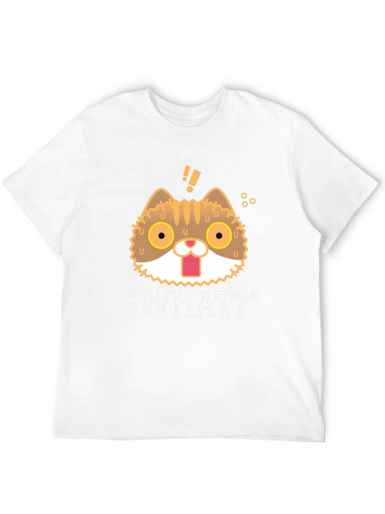 Funny Cat WHAT!? Graphic T-Shirt - Unisex