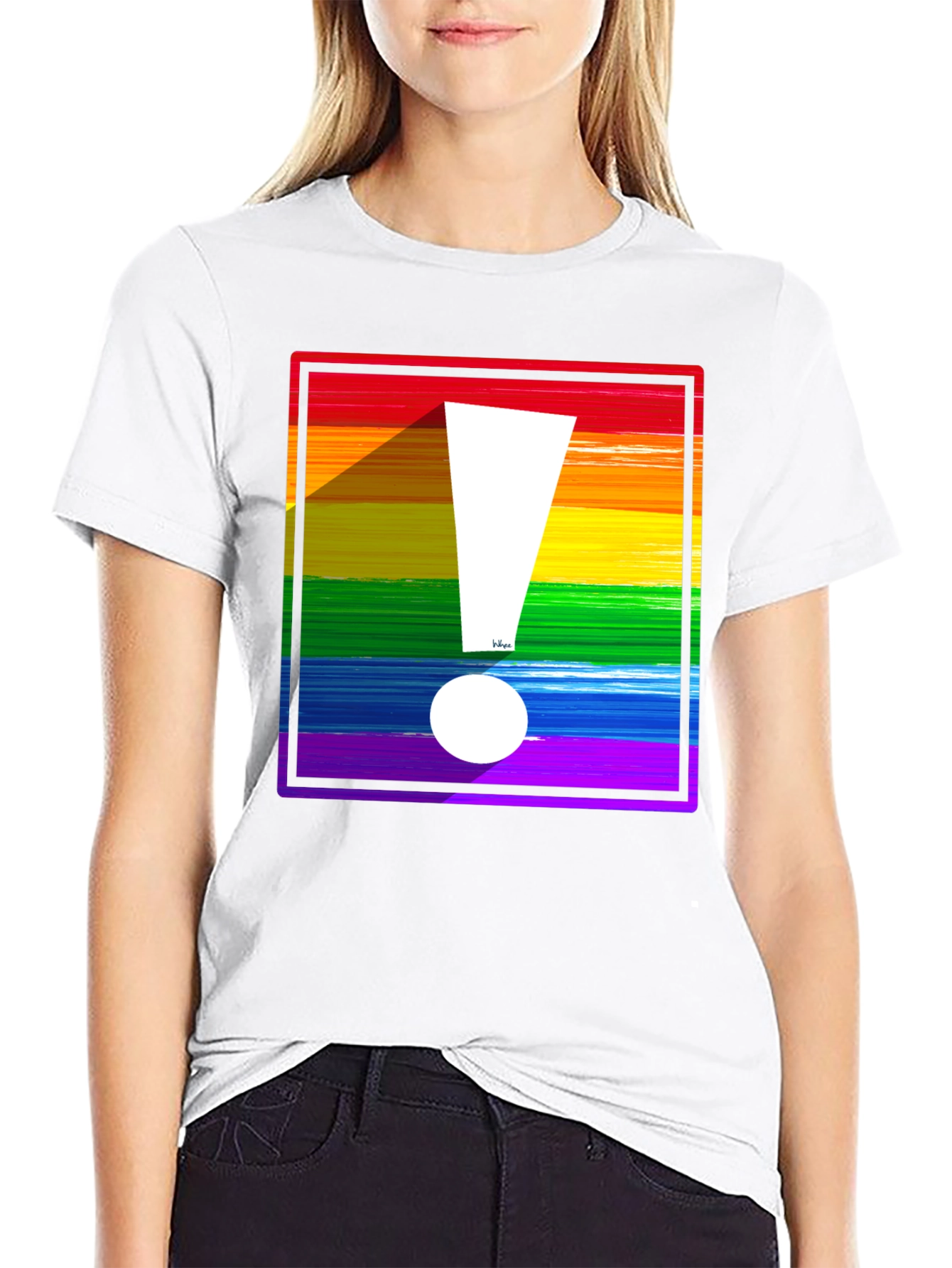 Rainbow Exclamation Tee - Bold Pride Statement