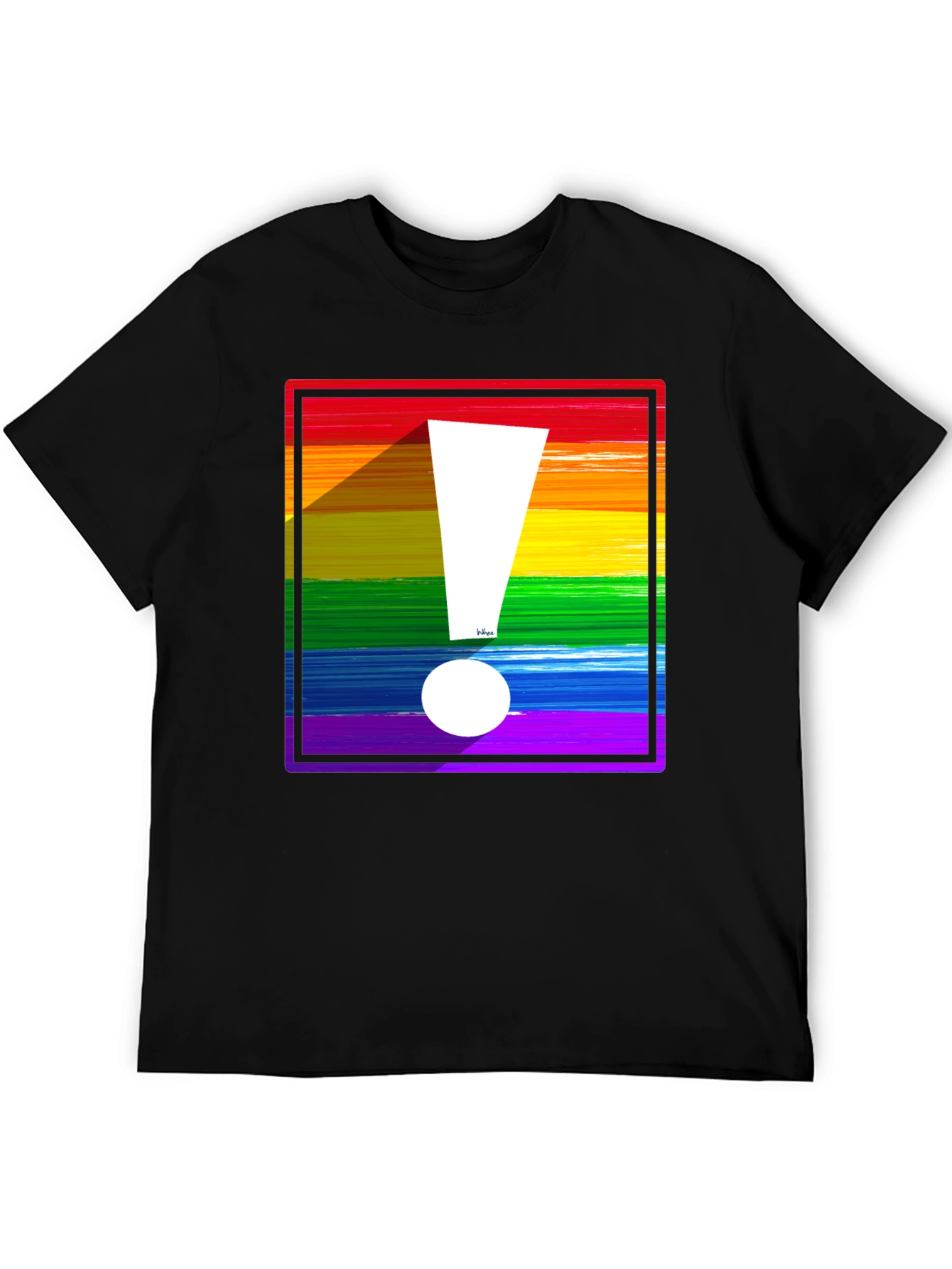 Rainbow Exclamation Tee - Bold Pride Statement