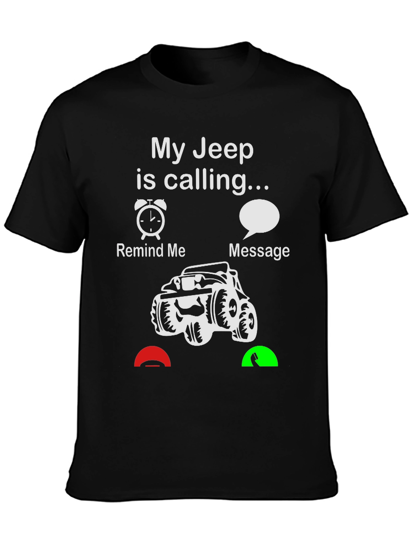 My Jeep is Calling Black T-Shirt