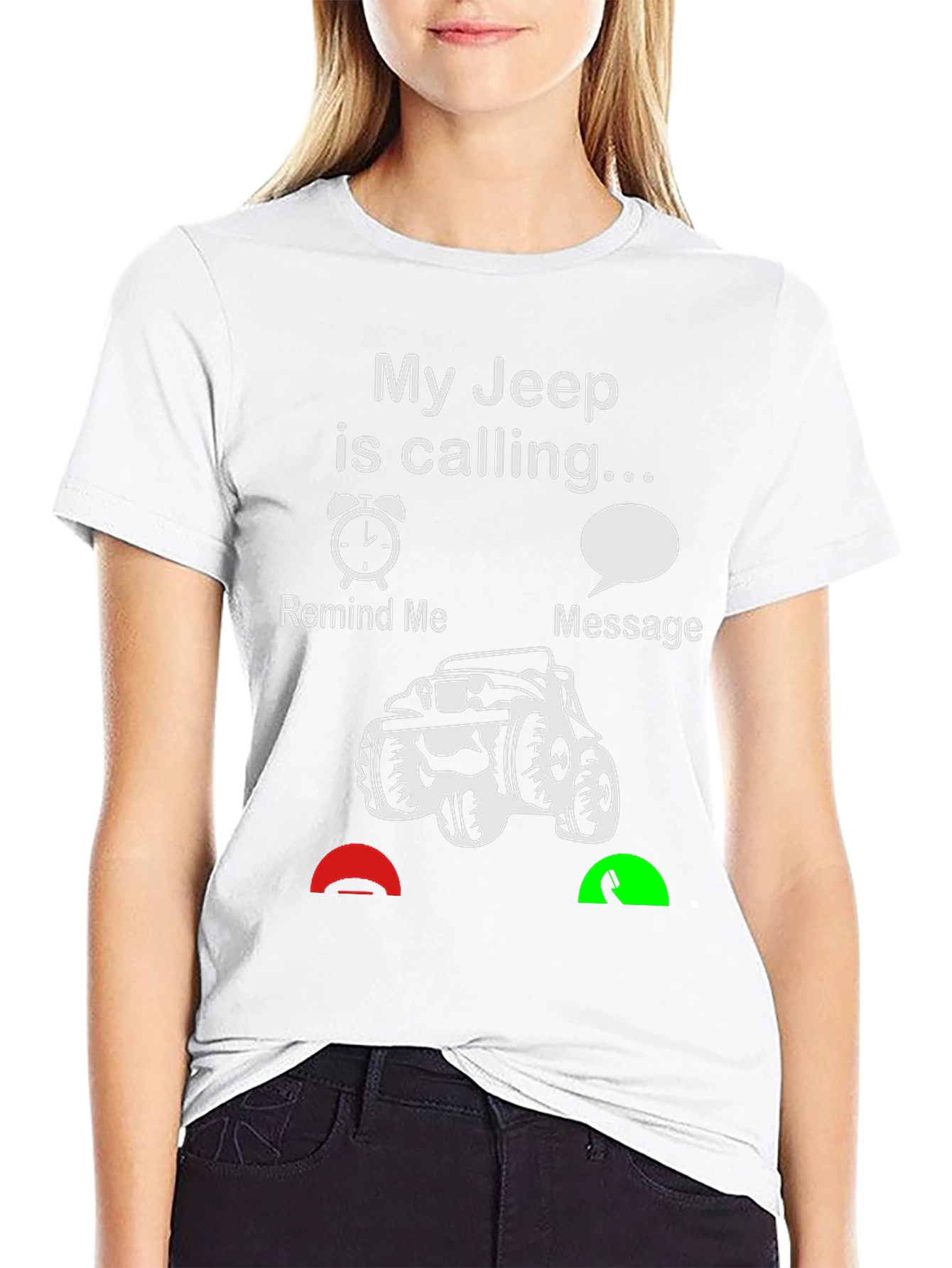 My Jeep is Calling Black T-Shirt