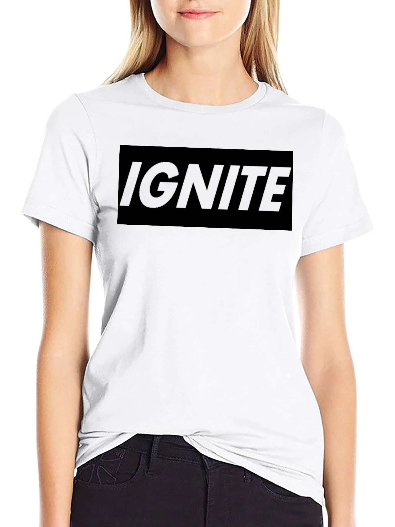 Mens Black Ignite Graphic Tee
