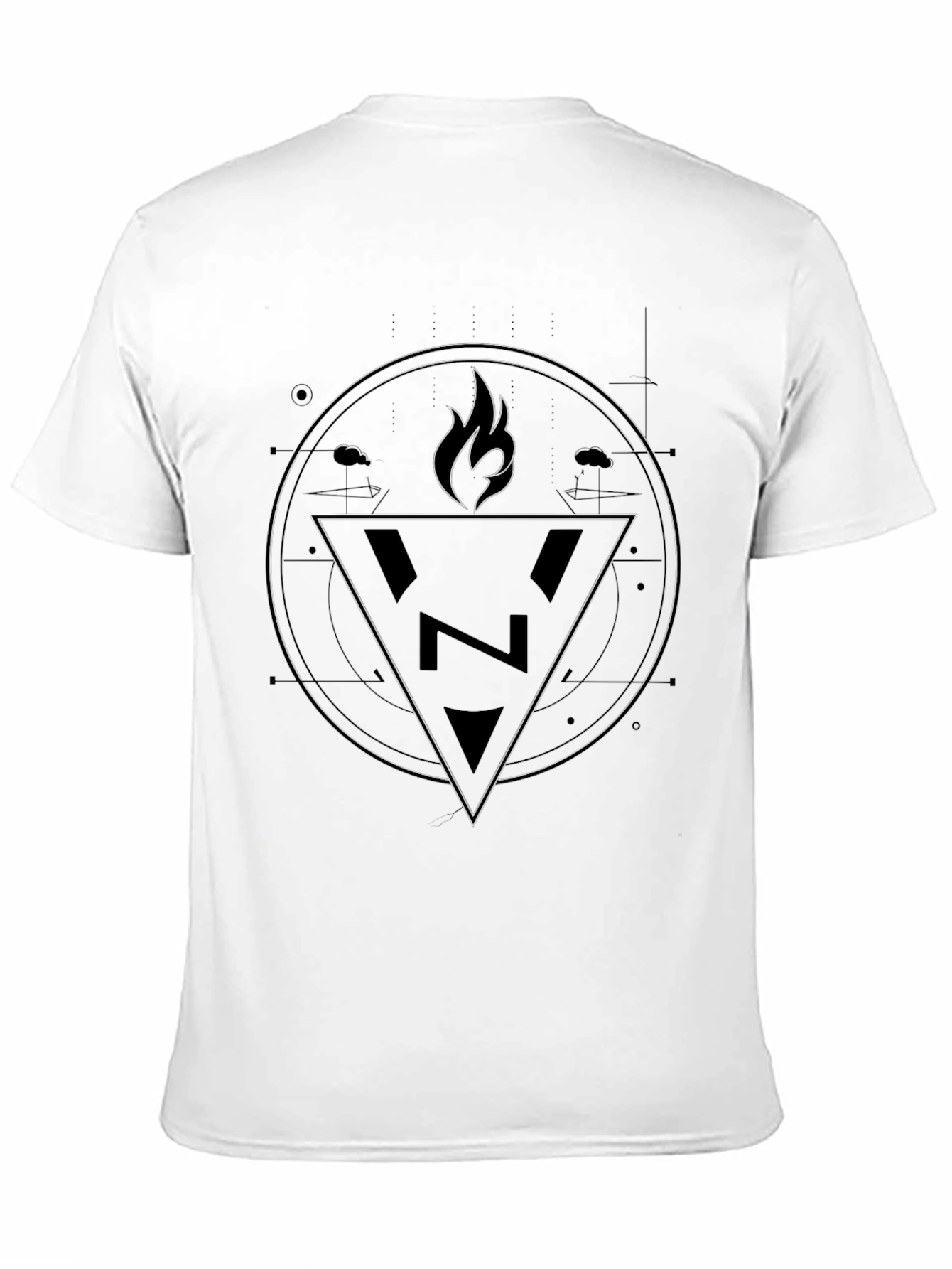 Geometric Graphic Black T-Shirt