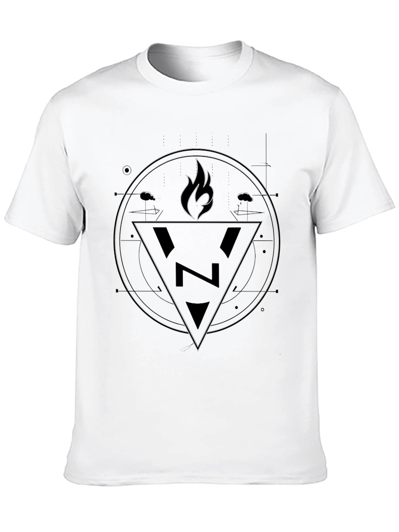Geometric Graphic Black T-Shirt
