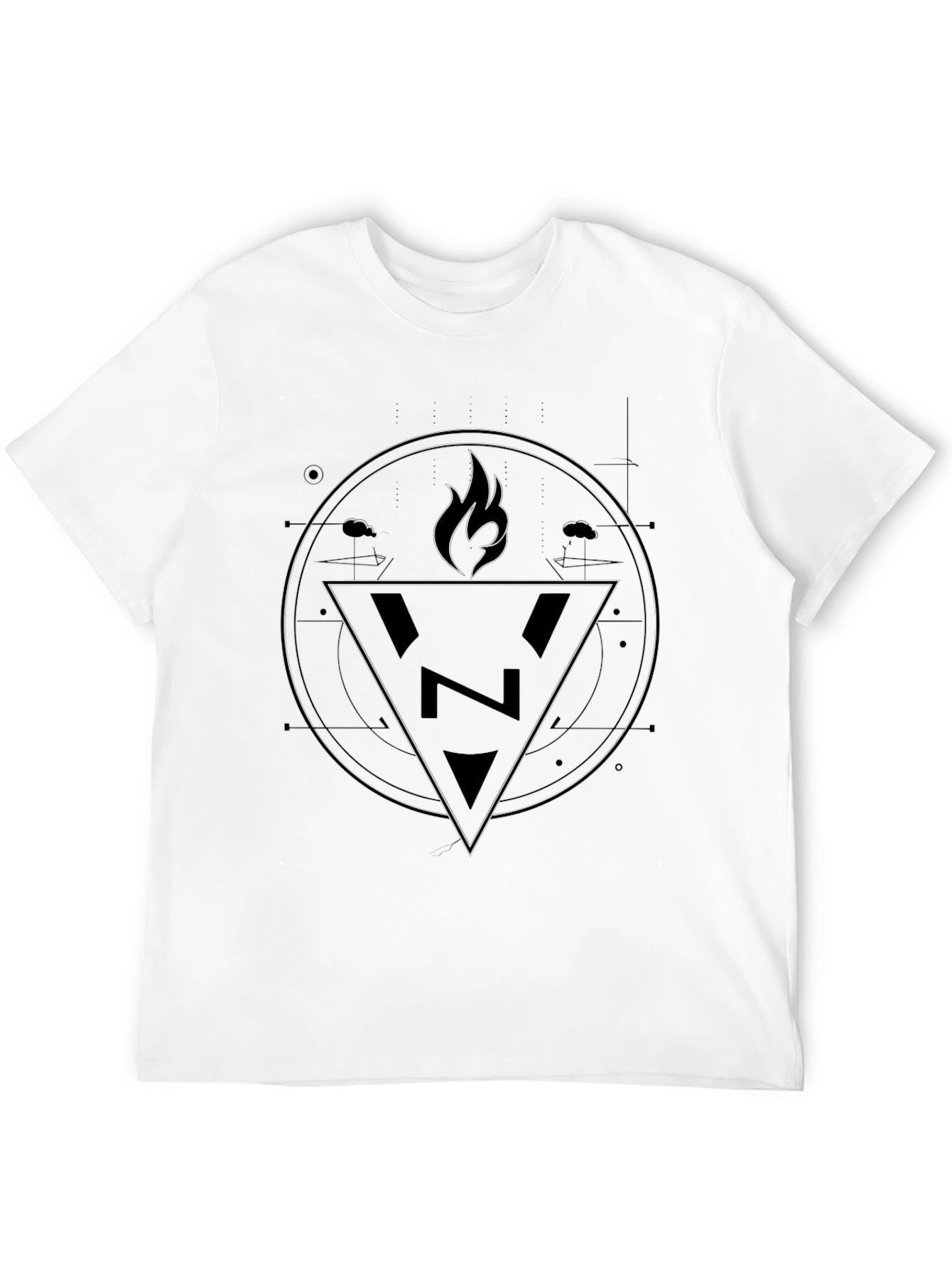 Geometric Graphic Black T-Shirt