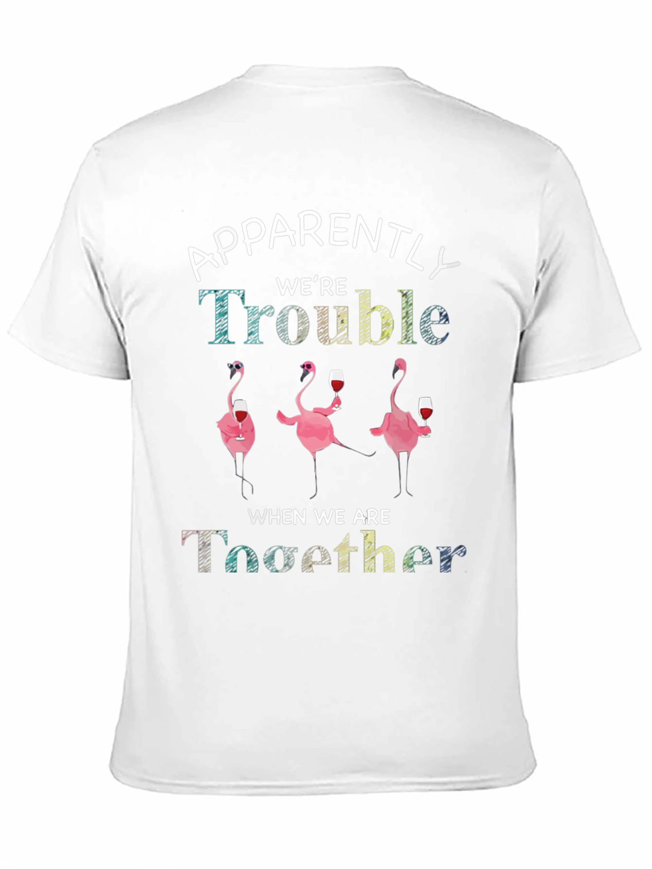 Flamingo Trouble Together Graphic T-Shirt