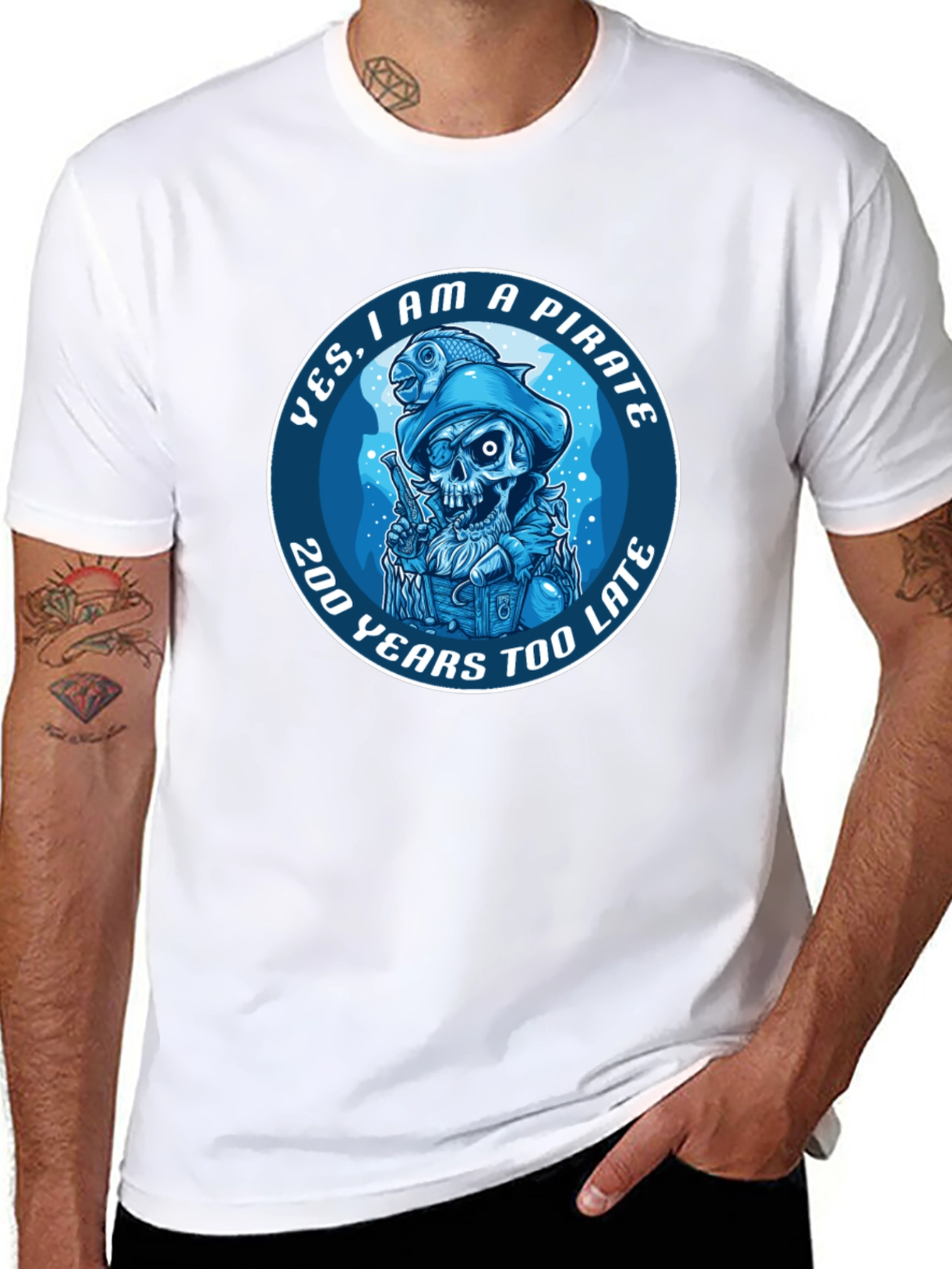 Pirate Graphic T-Shirt - 200 Years Too Late Tee