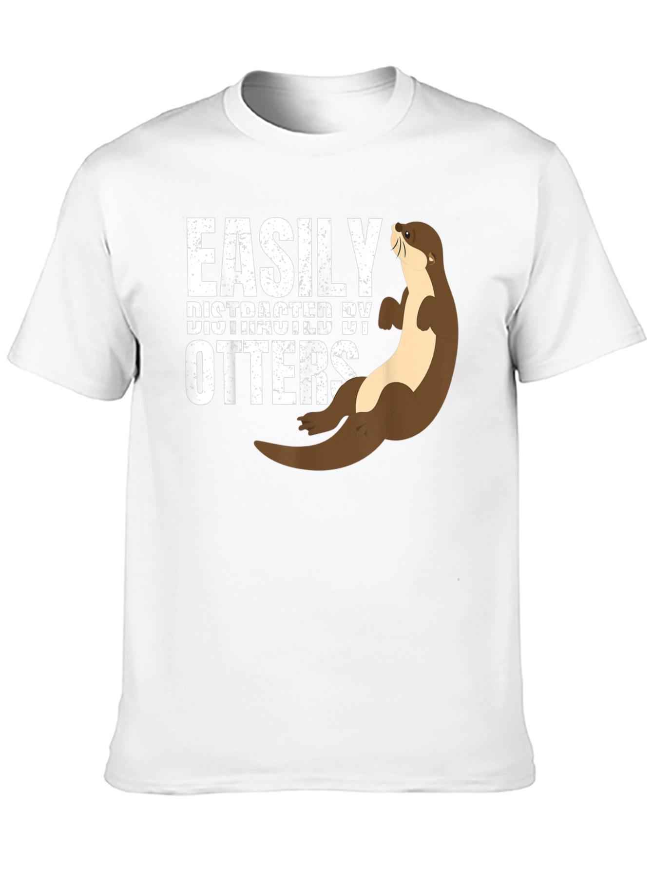 Easily Distracted By Otters Funny Graphic Tee