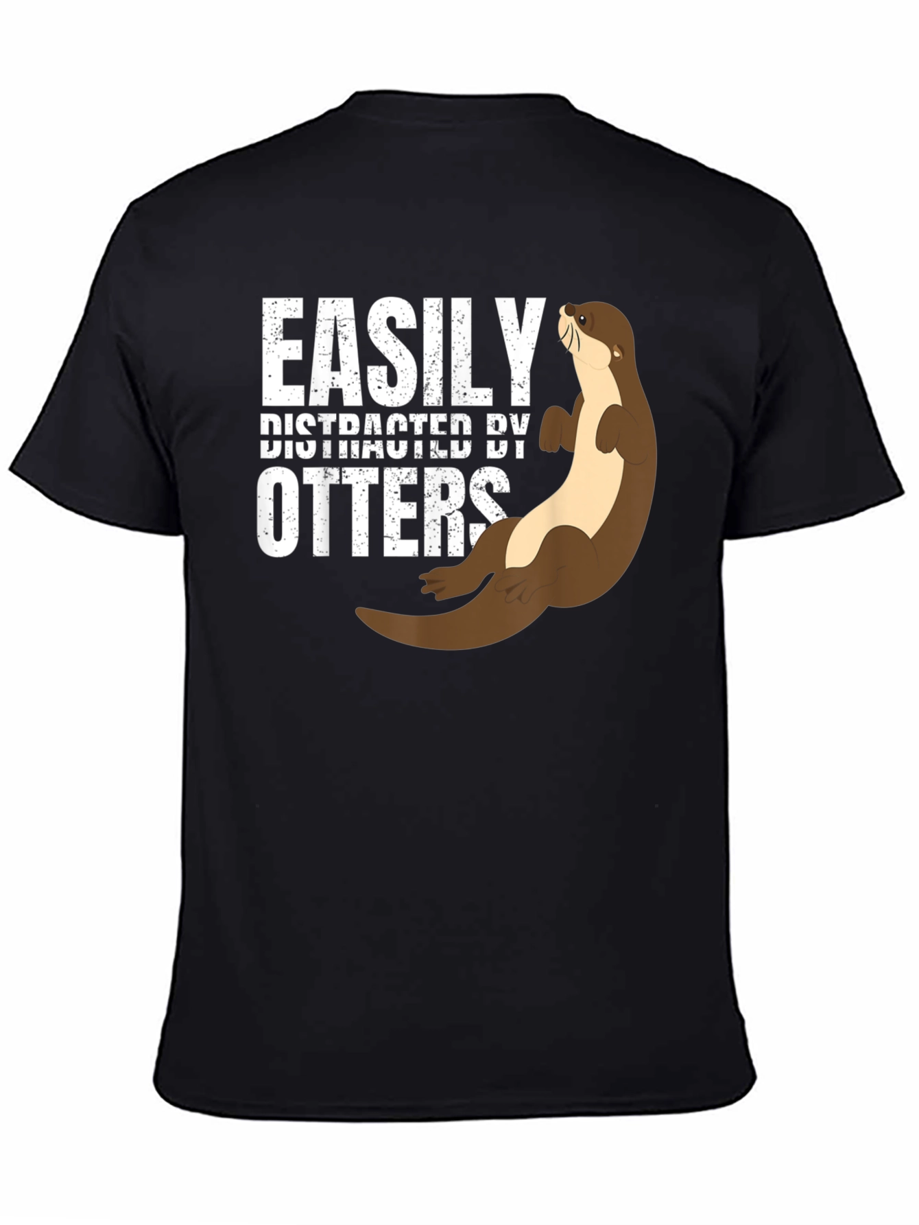 Easily Distracted By Otters Funny Graphic Tee