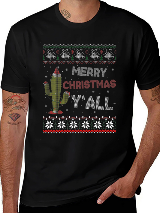 Merry Christmas Yall Cactus T-Shirt