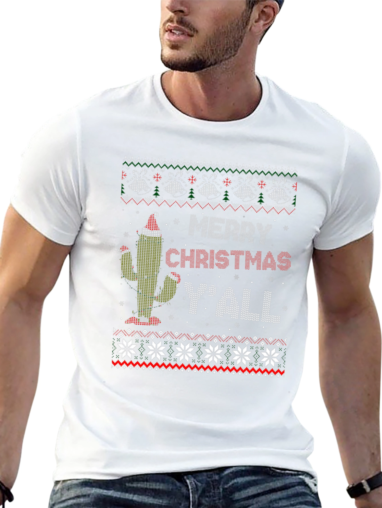 Merry Christmas Yall Cactus T-Shirt