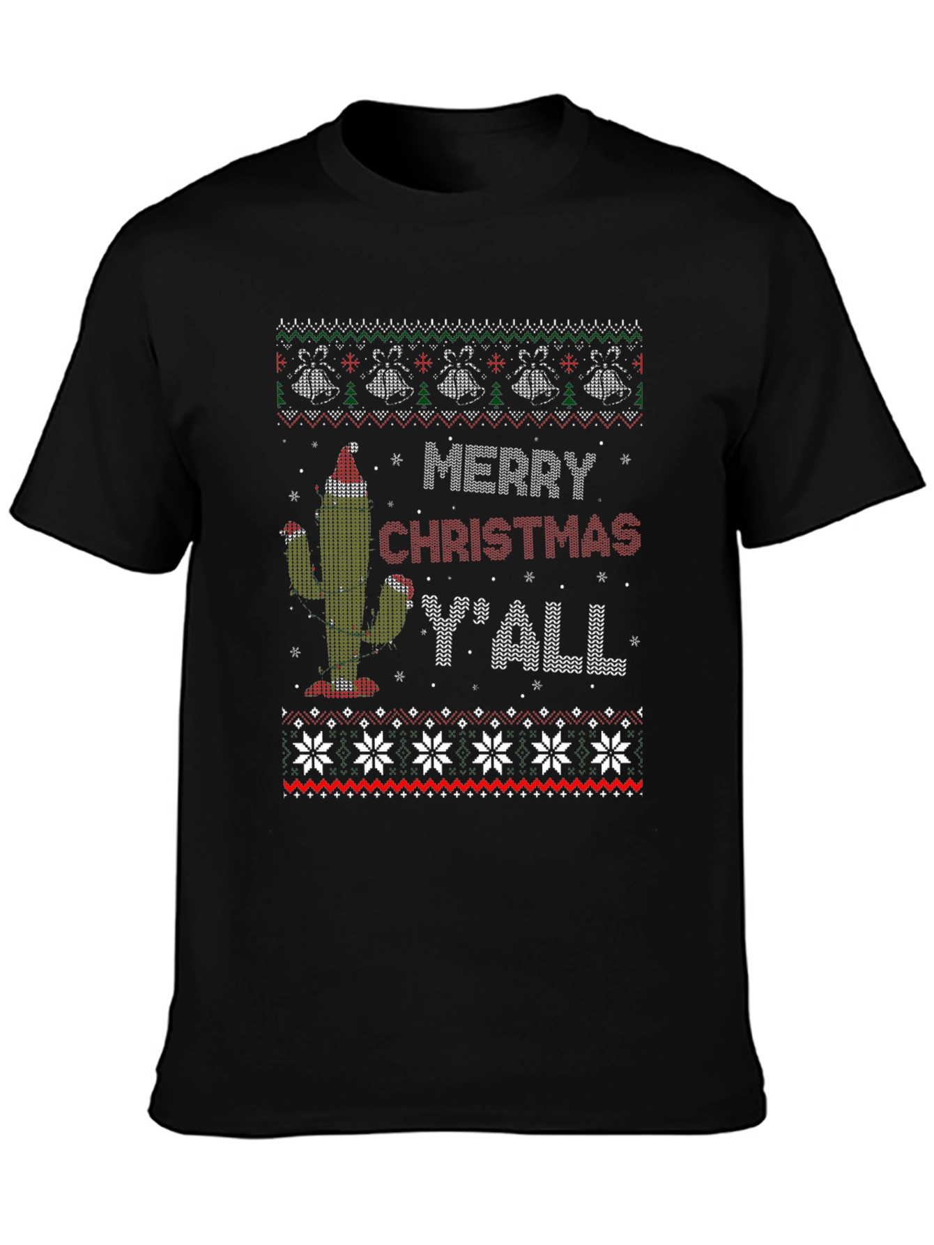 Merry Christmas Yall Cactus T-Shirt